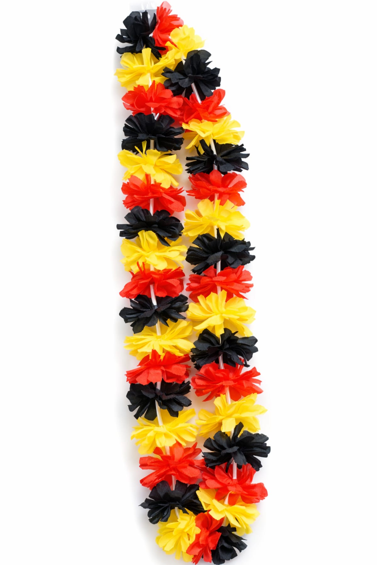 Hawaiikette Deutschland Fanartikel Blumenkette Schwarz Rot Gold Fu&szlig;ball Party 