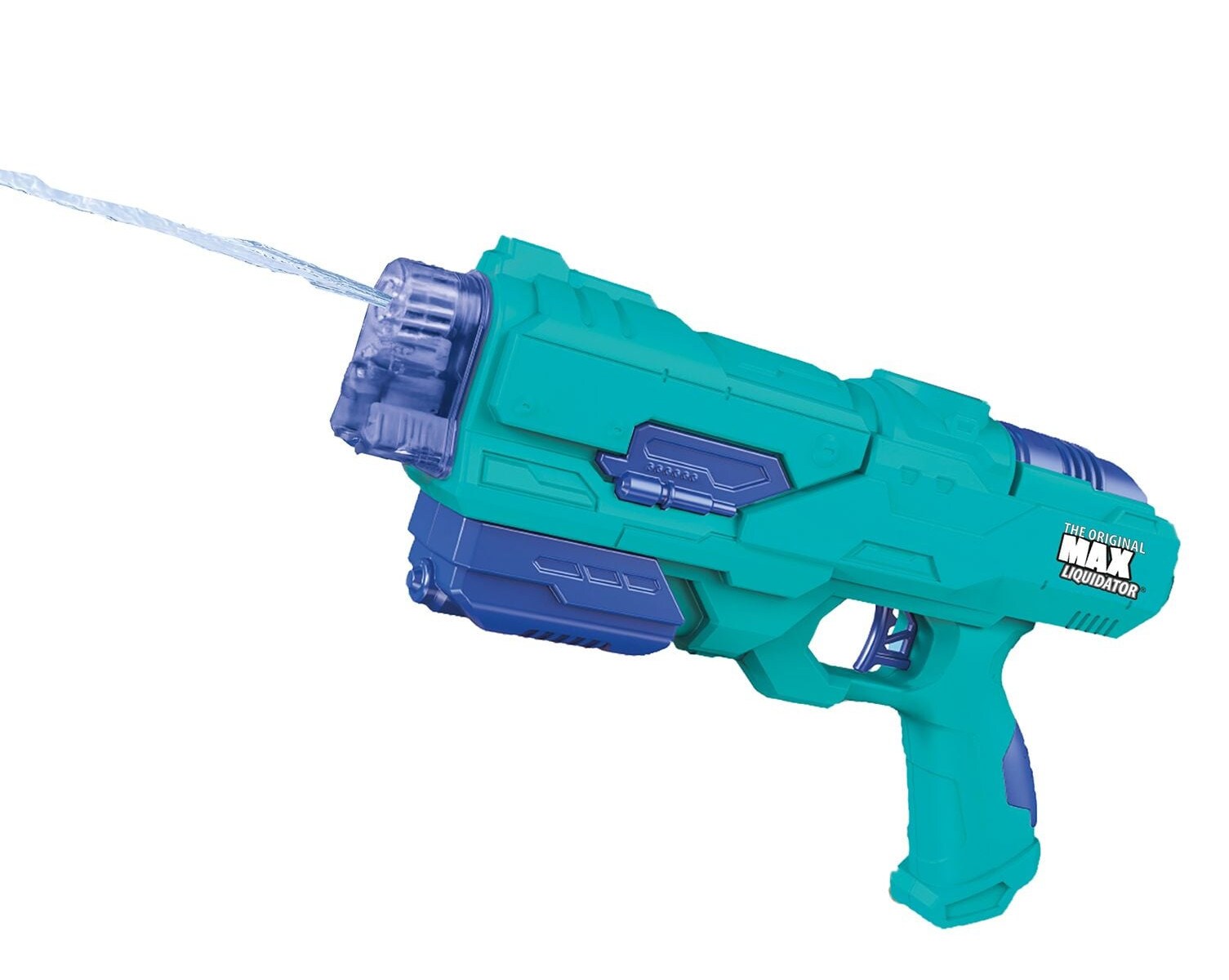 Wasserpistole elektrisch Wasserspritze Happy People MAX Liquidator 27,5cm blau - Bild 1