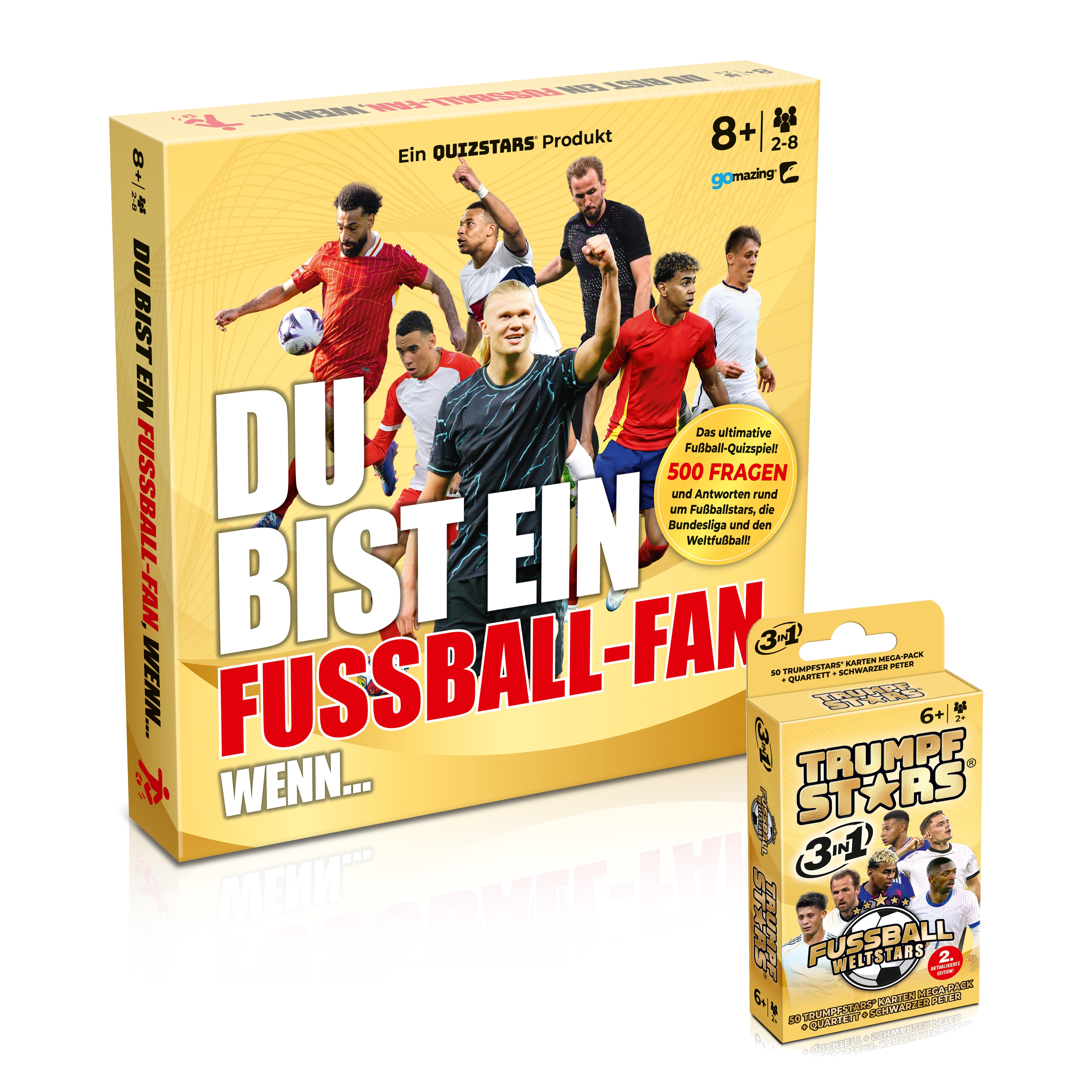 Gomazing Fu&szlig;ball Spiele Set Quizspiel und Trumpfstars Kartenspiel - Bild 1