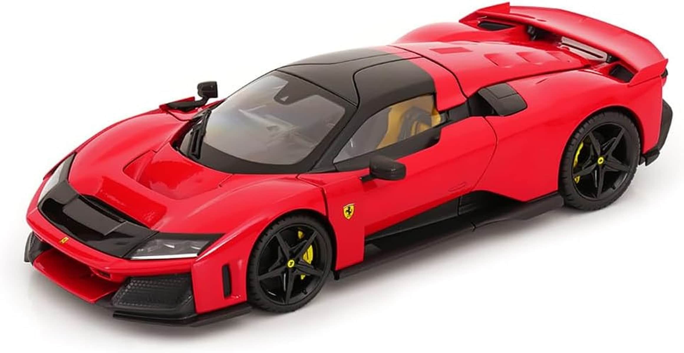 Bburago Ferrari F80 Signature Modellauto 1:18 rot Die Cast Sammlerfahrzeug mit beweglichen T&uuml;ren Motorhaube und Kofferraum - Bild 1