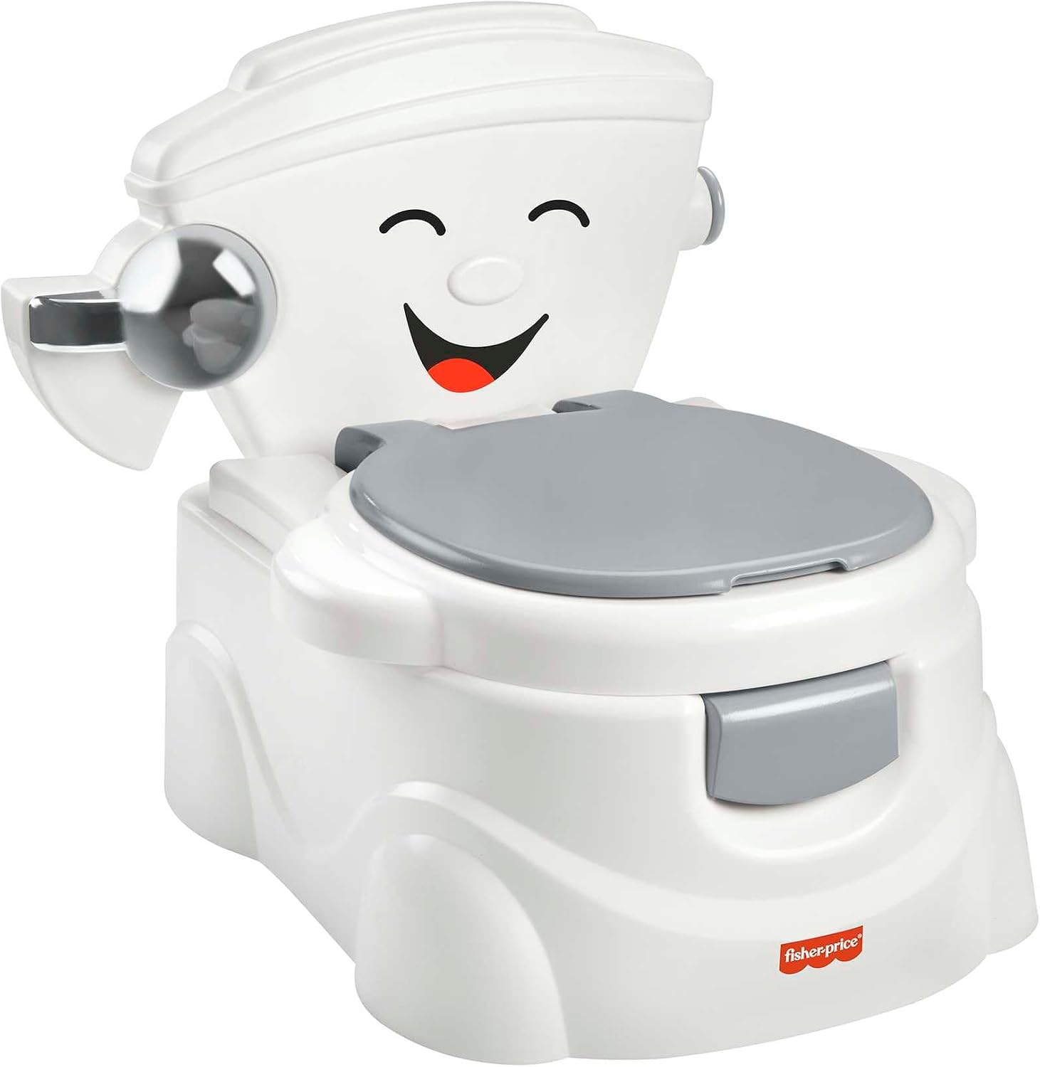 Fisher-Price Meine erste Toilette HJC38, Kindert&ouml;pfchen mit Musik, Sp&uuml;lger&auml;uschen, abnehmbarem Sitz und herausnehmbarer Sch&uuml;ssel - Bild 1