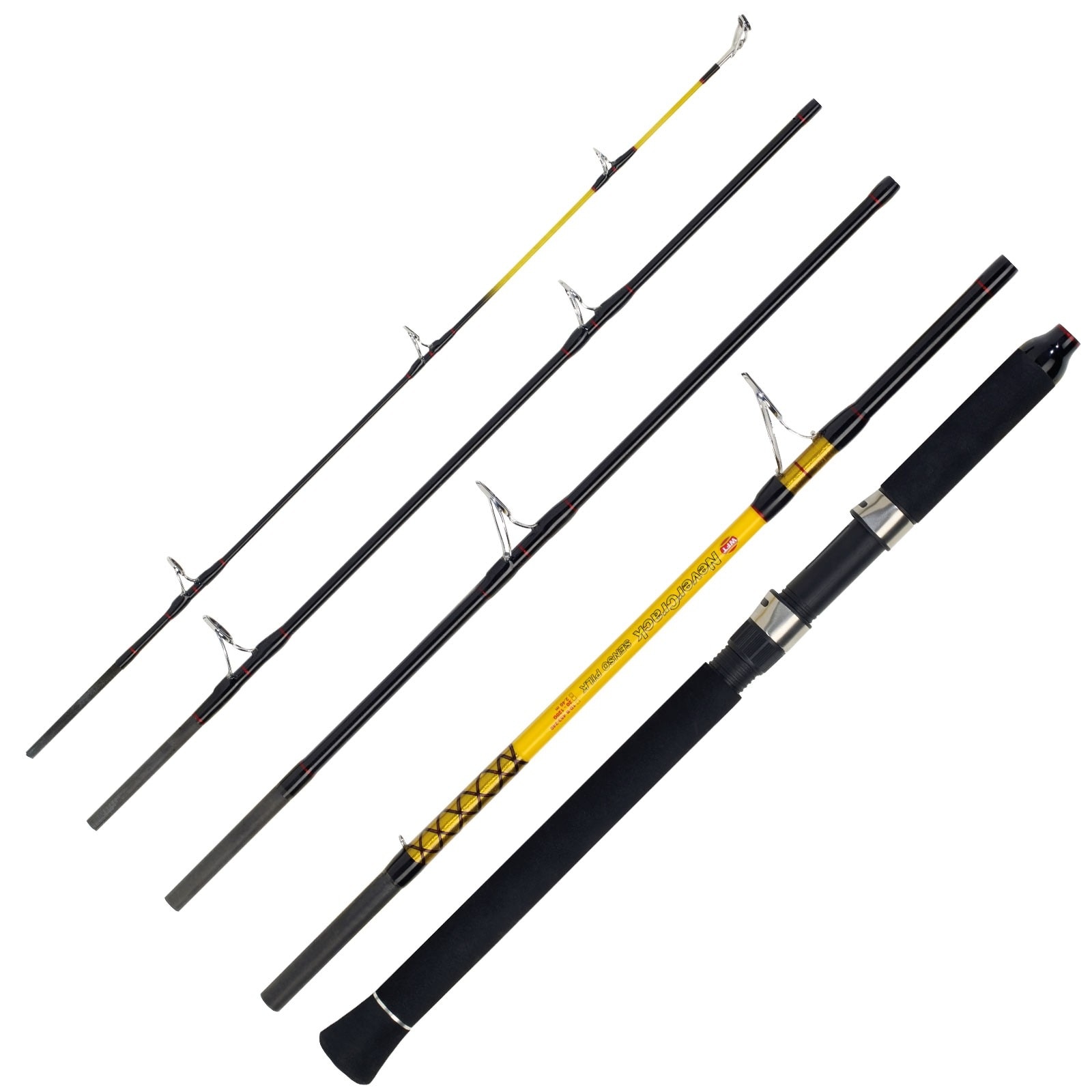 WFT Never Crack Senso Pilk 2,40m 20-120g 5 Teile Meeresrute Reiserute - Bild 1