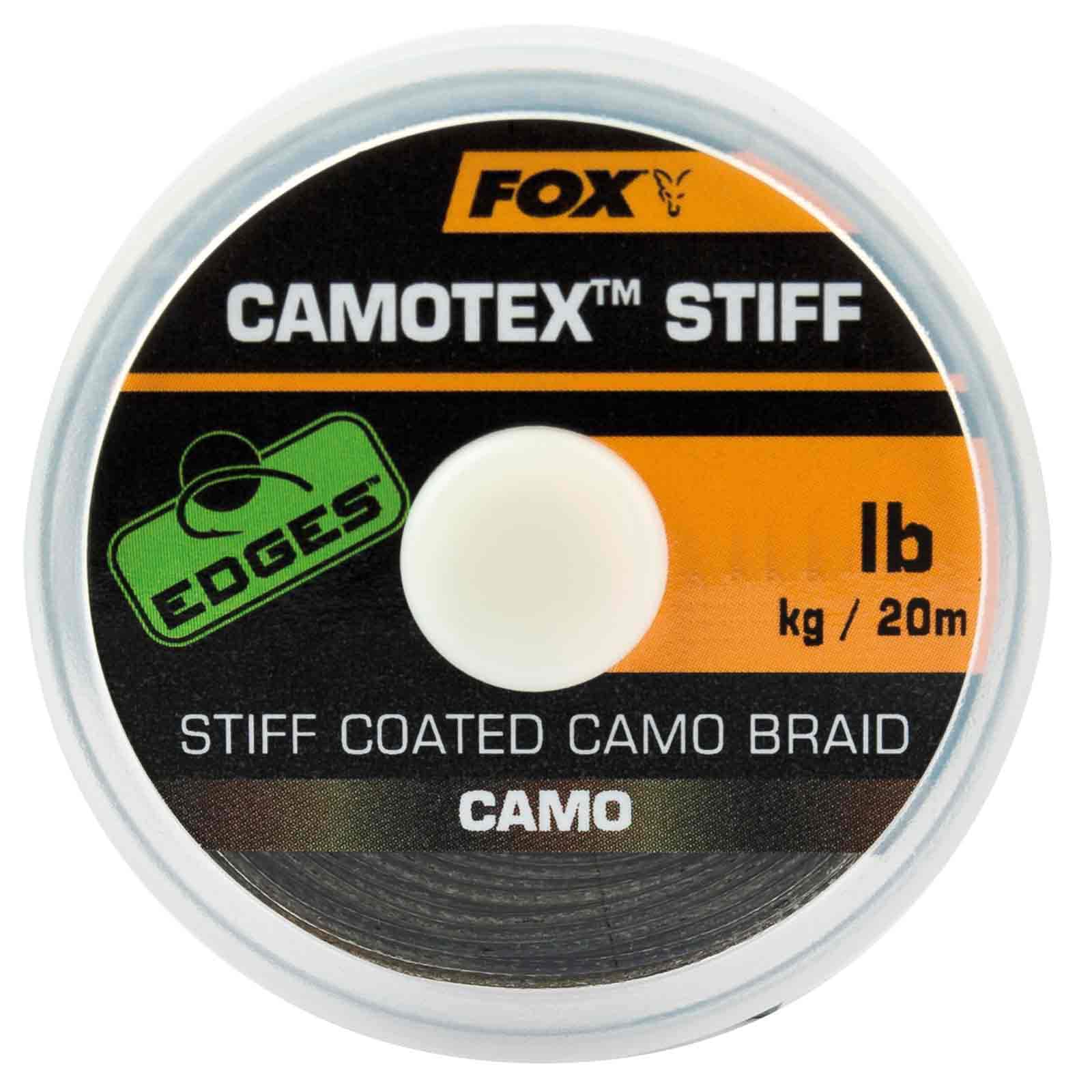Fox Camotex Stiff Coated Camo Braid 25lb 20m Vorfachmaterial - Bild 1