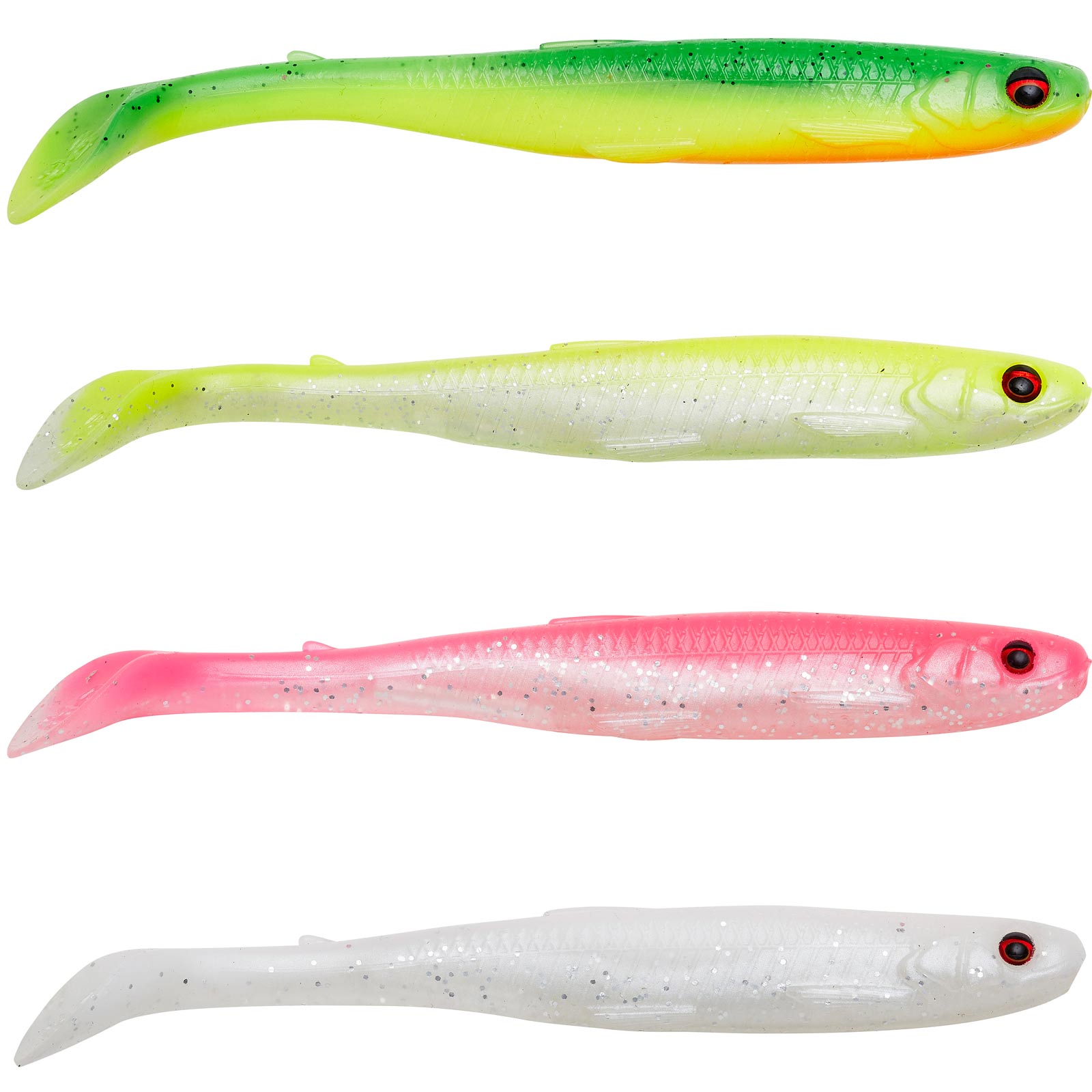 Savage Gear Slender Scoop Shad 9Cm 4G Dark Water Mix 4Pcs - Bild 1