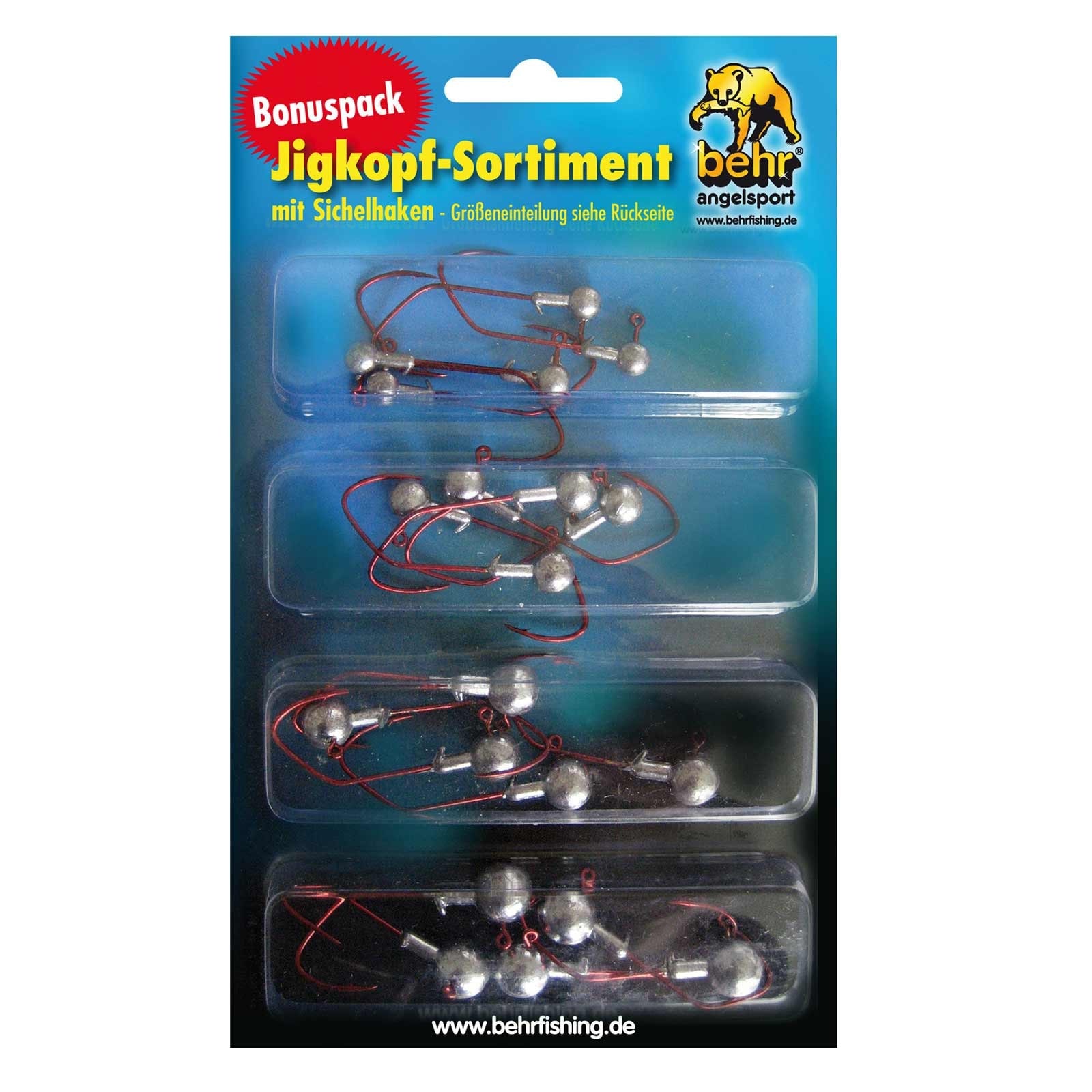 Behr Jigkopf Set 1 20 St&uuml;ck Gewicht: 4g / 5g /6g / 7g - Bild 1