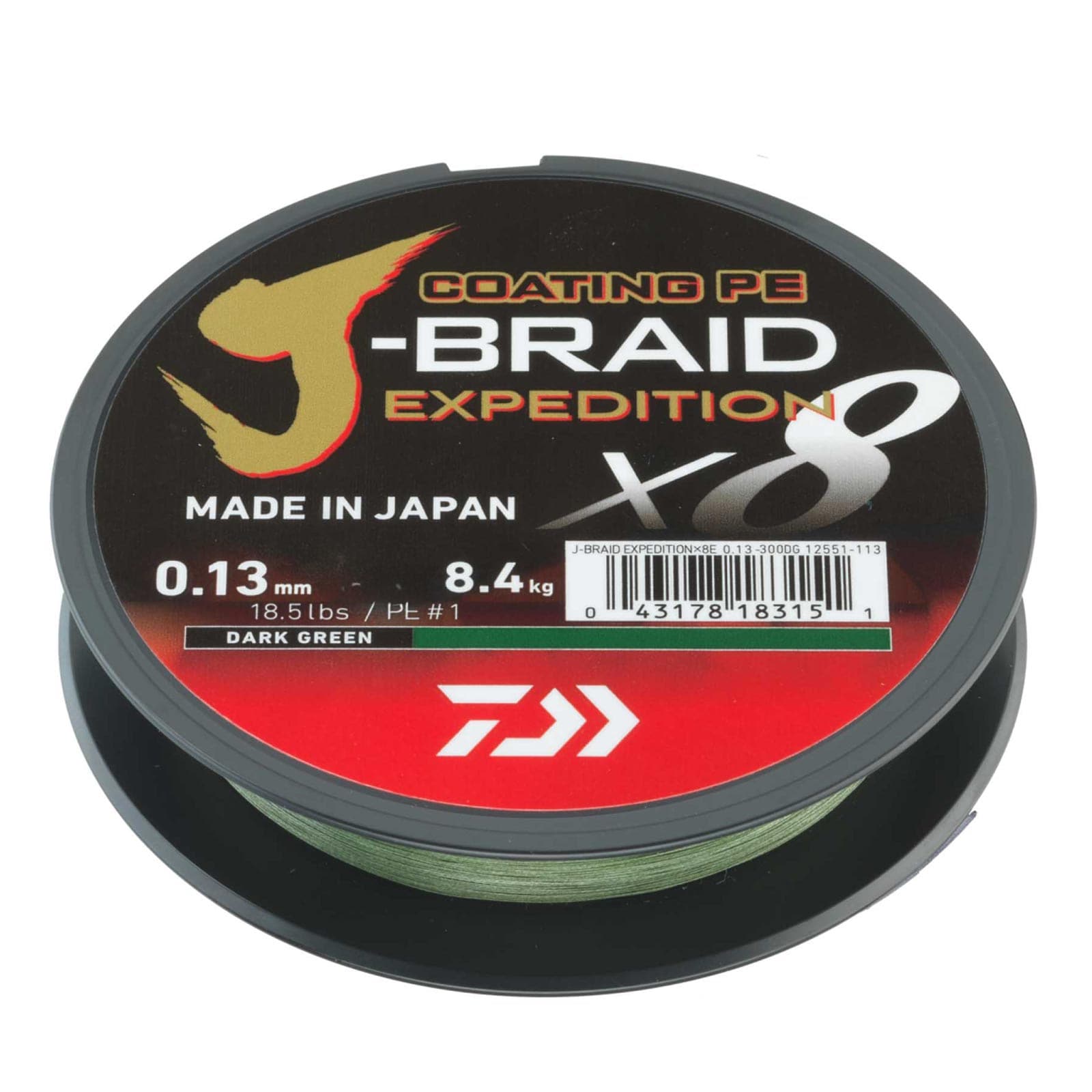 Daiwa J-Braid Exped. X8E 0.10mm-150m d. green Geflochtene Schnur - Bild 1