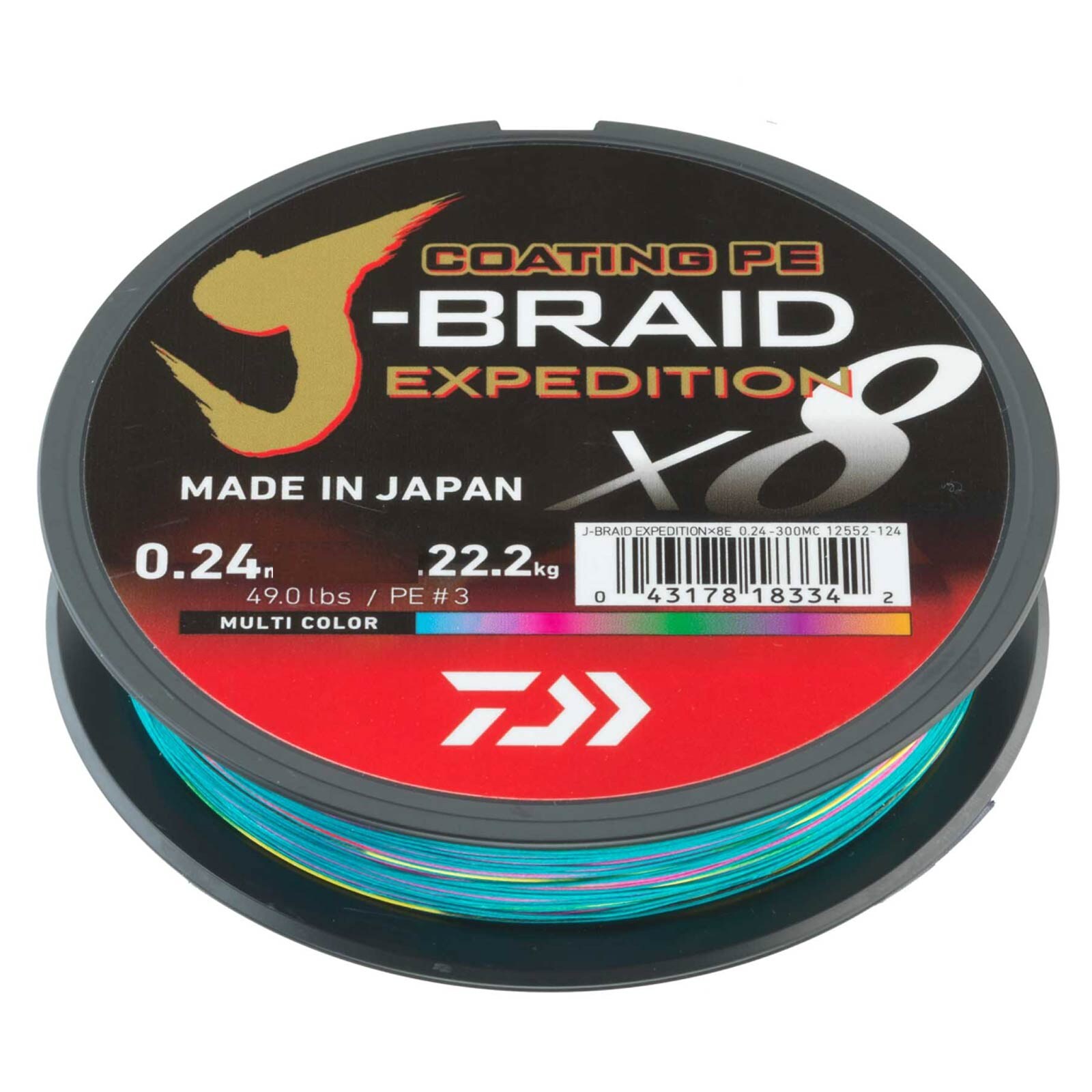 Daiwa J-Braid Exped. X8E 0.10mm-300m multi c. Geflochtene Schnur