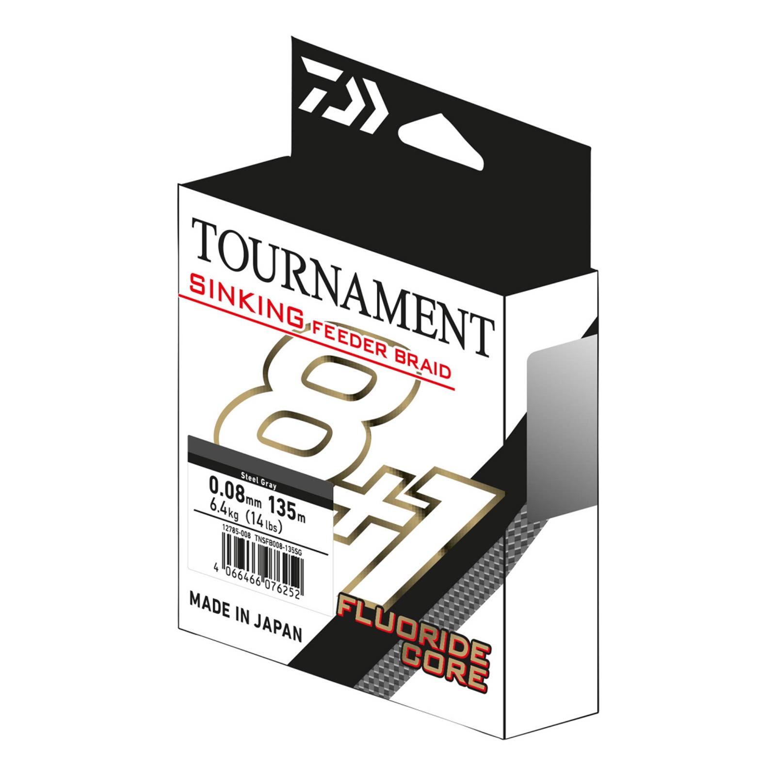 Daiwa TN Feeder Braid sink. 8+1 0.08mm 135m Steel Grey Geflochtene Schnur - Bild 1