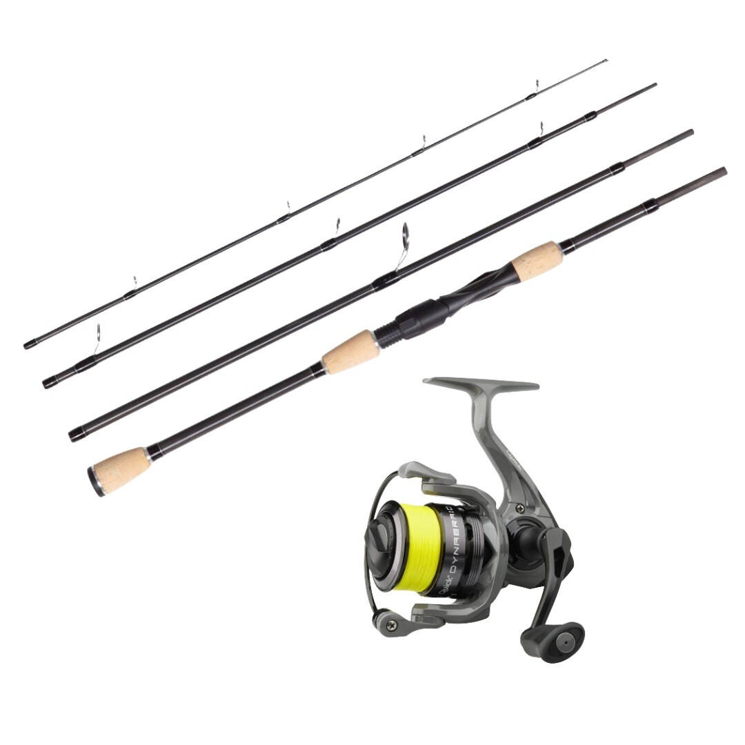 Allrounder Angeln Combo - Jackson STL Carbon Travel Spin 2,16m 15-49 g + Quick Dynabraid 4 3000S FD 3+1BB Incl 20Lb - Bild 1