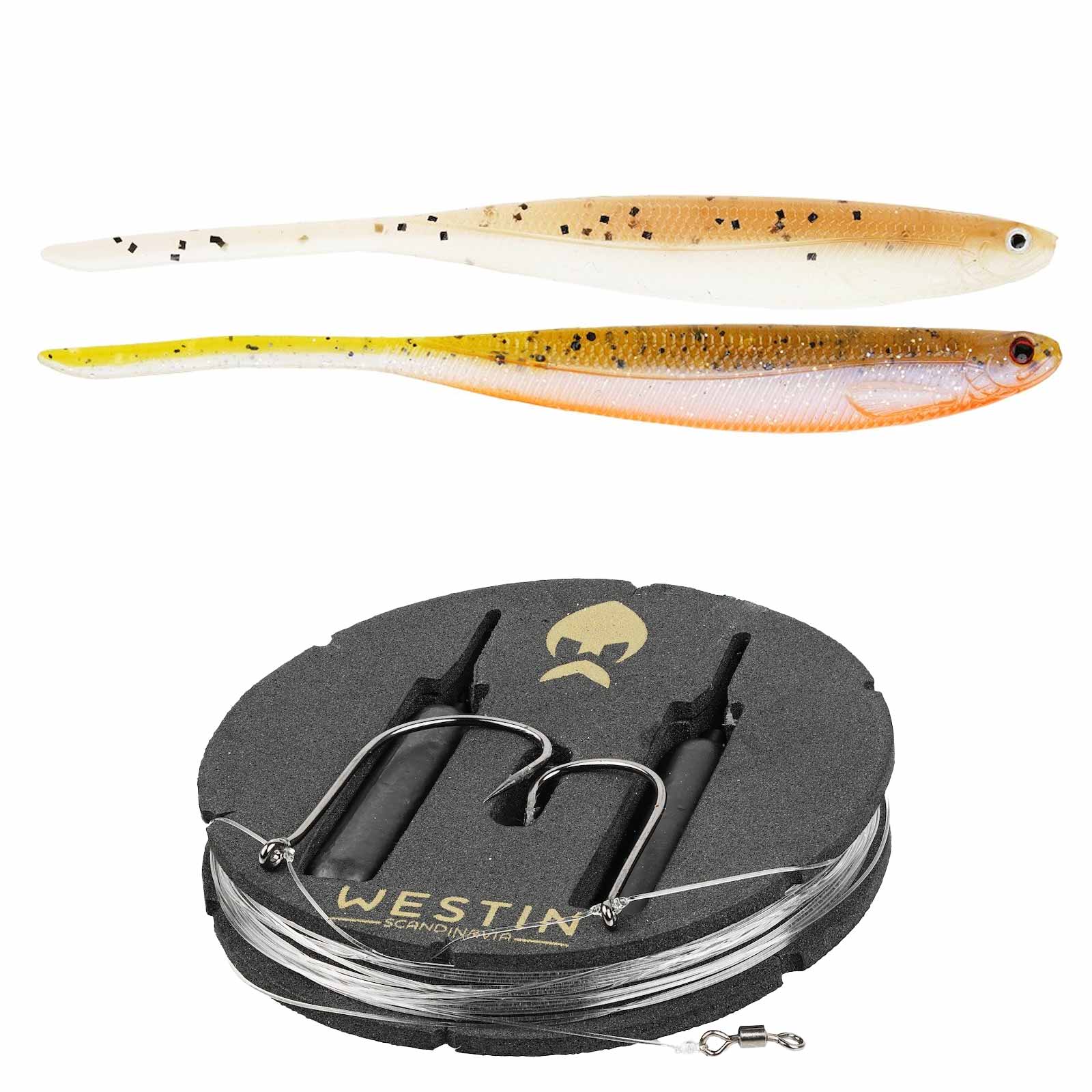 Westin Dropshot Rig Kit Shadteez Pintail 10g #2 150cm 0.26mm Dark Water Mix 2Pcs Angelset - Bild 1