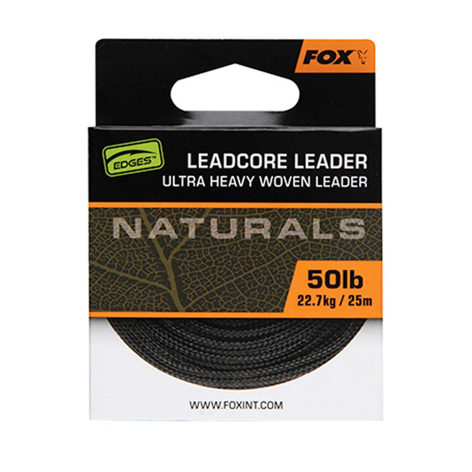 Fox Edges Naturals Leadcore Leader 25m Ultra Heavy 50lb 22.7kg Karpfen Rigzubeh&ouml;r - Bild 1