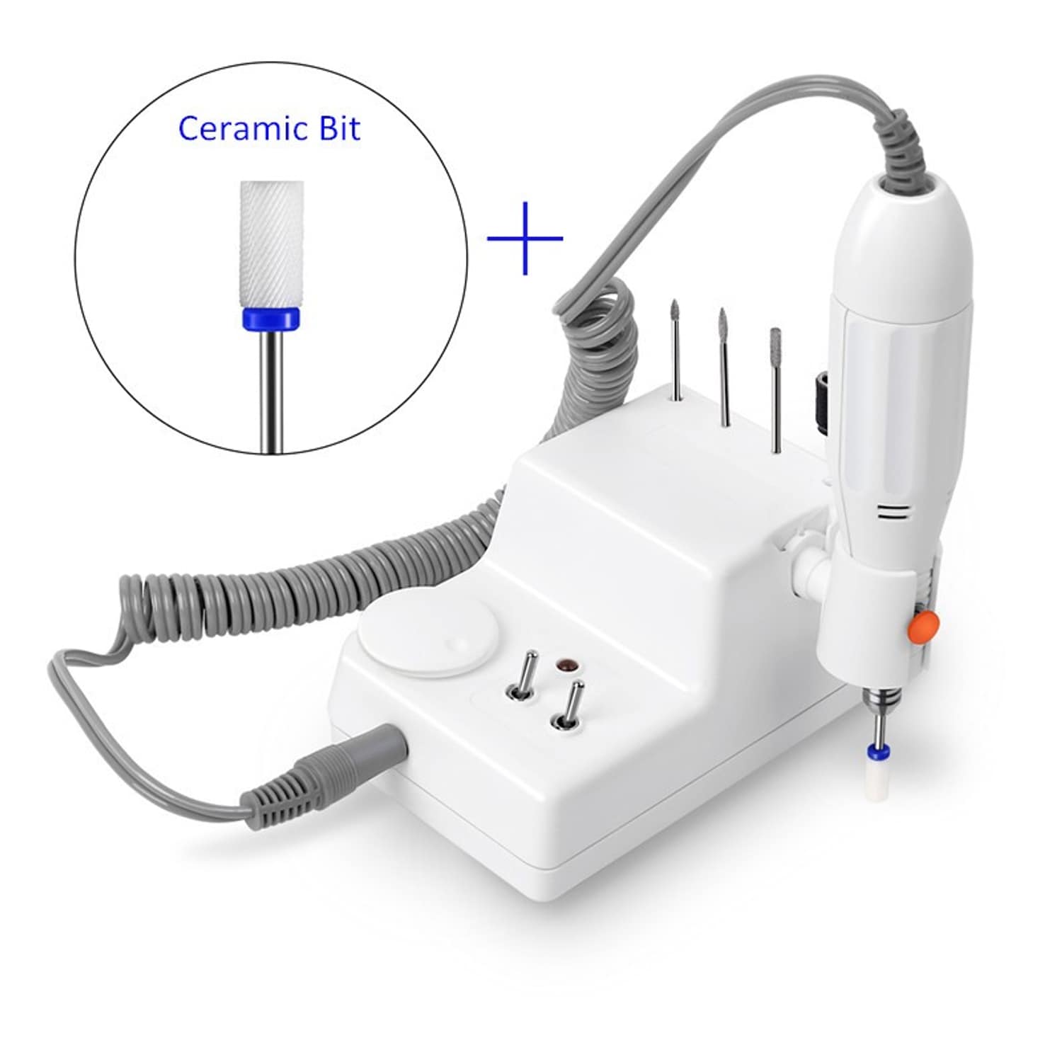 JSDA&reg; Nagelfr&auml;ser elektrisch JD6MW 0-25000 U/Min mit Premium Keramik Bit f&uuml;r Manik&uuml;re Pedik&uuml;re - Bild 1