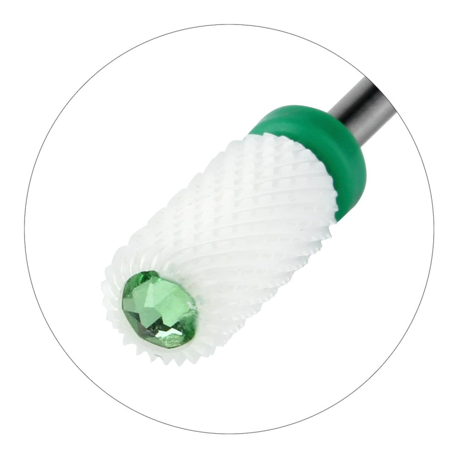 JCMaster MCE475M1, Profi Keramik Bit zylinderförmig mit Crystal Maniküre/Pediküre, grob, Standardmaße