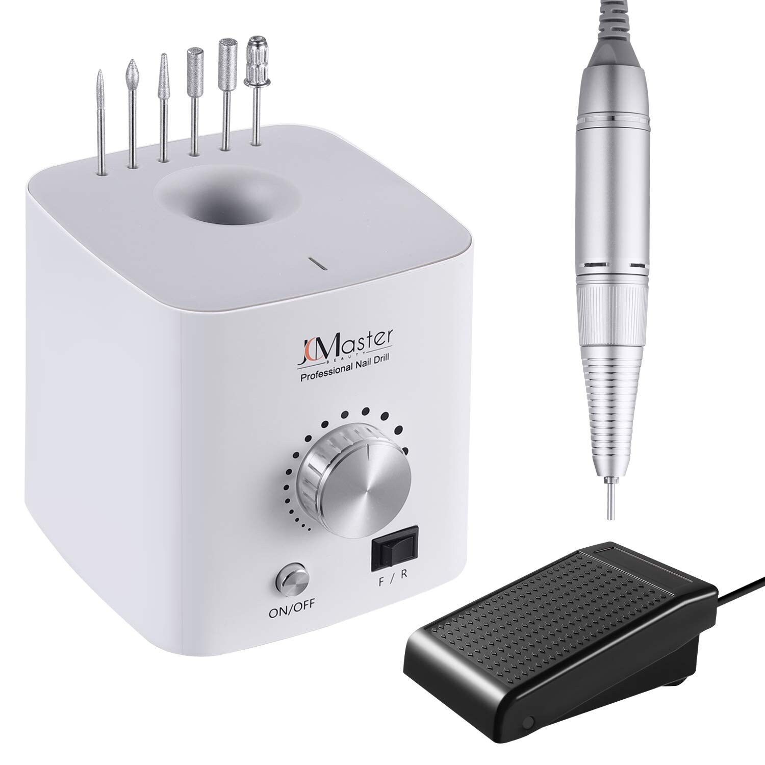 JCMaster Professioneller Nagelfräser 30.000 U/min Verbesserte Elektrische Nagelfeile für Nagelpflege, leistungsstarke Maniküre Pediküre Gerät zur Entfernung von Nagellack/Nägelgel/Nagelhaut
