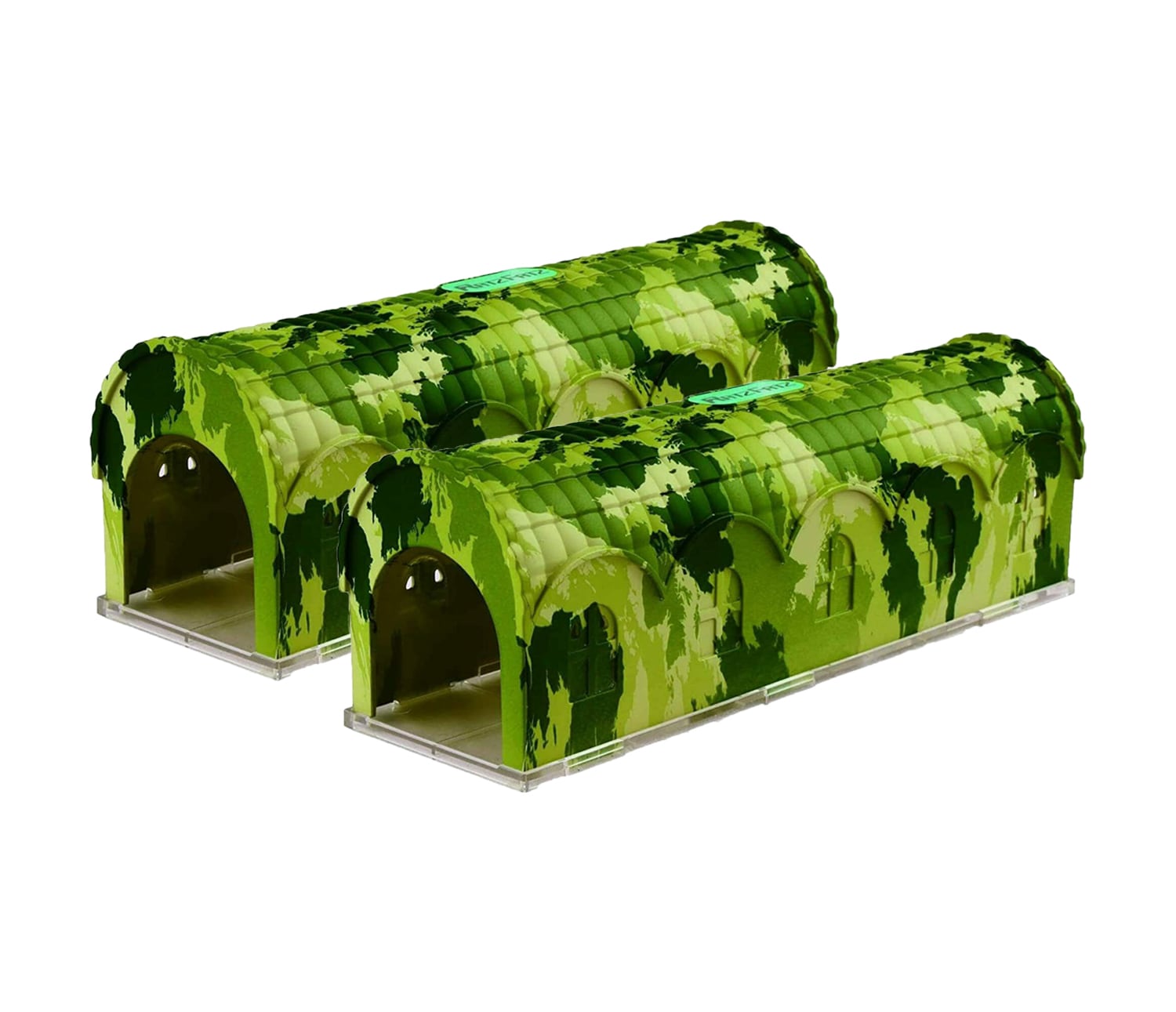RatzFatz&reg; 2er-Set Premium Mausefalle Lebend Lebendfalle Wiederverwendbar. Camouflage, Au&szlig;en und Innen, Innovativer Mechanismus, Modell Rambo MBC-02 - Bild 1