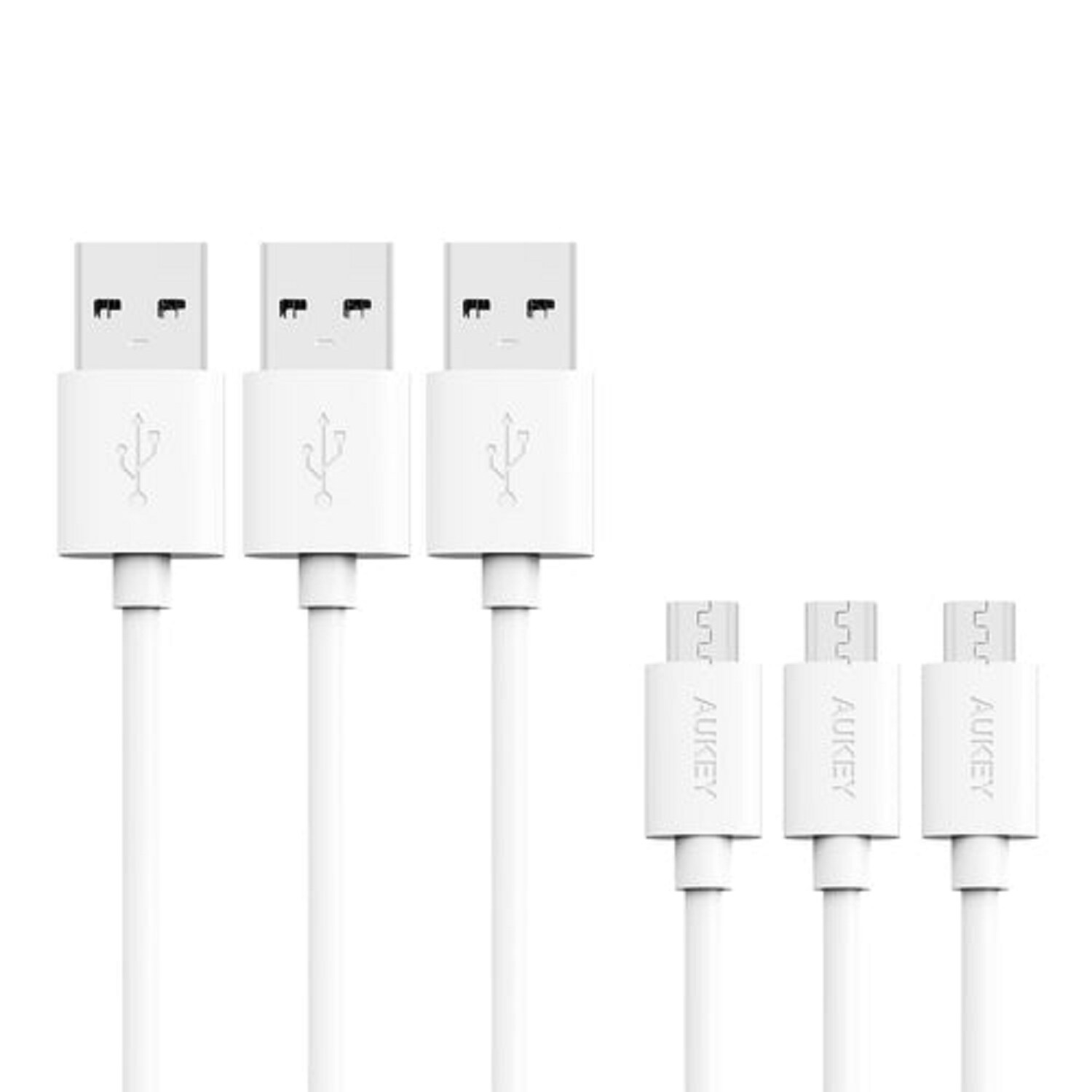 CB-D10 20AWG QUalcomm Quick Charge 2.0/3.0 Micro-USB-Kabel (3Pack) - Bild 1