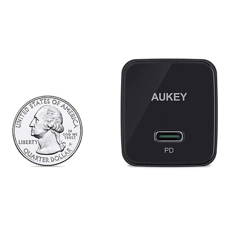 AUKEY PA-Y20S Minimum 20w Ladegerät, Ladegeräte USB C, Schwarz - Bild 1