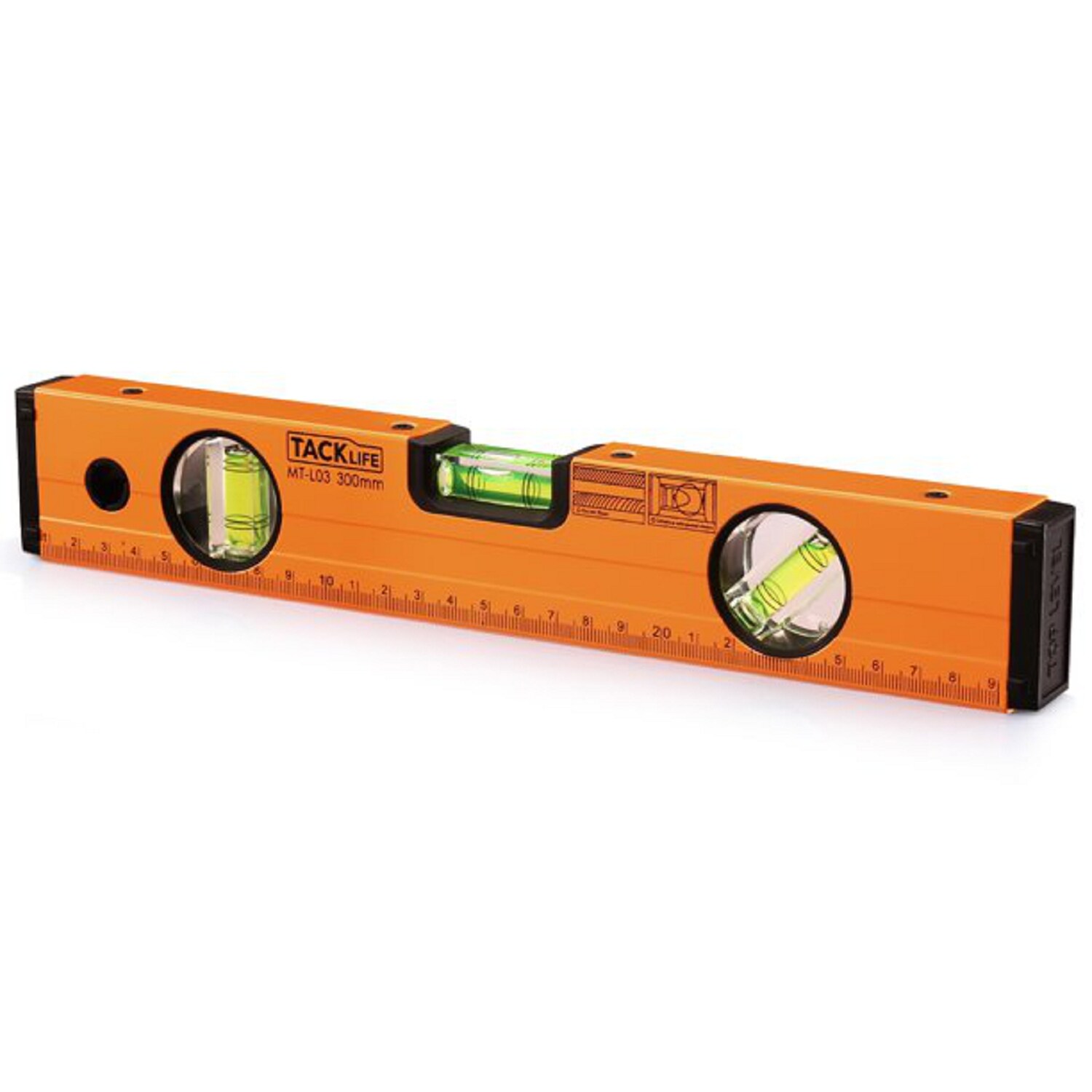 TACKLIFE  MT-L03, 300 mm Wasserwaage, R&ouml;hrenlibelle mit 3 Messwegen und Magneten - Bild 1
