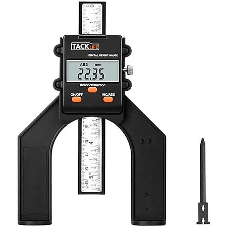 TACKLIFE MDG01, Digitaler Tiefenmesser, 80 mm Tiefenmesser, Messwerkzeug mit LCD-Digitalanzeige für Zimmerei - Bild 1
