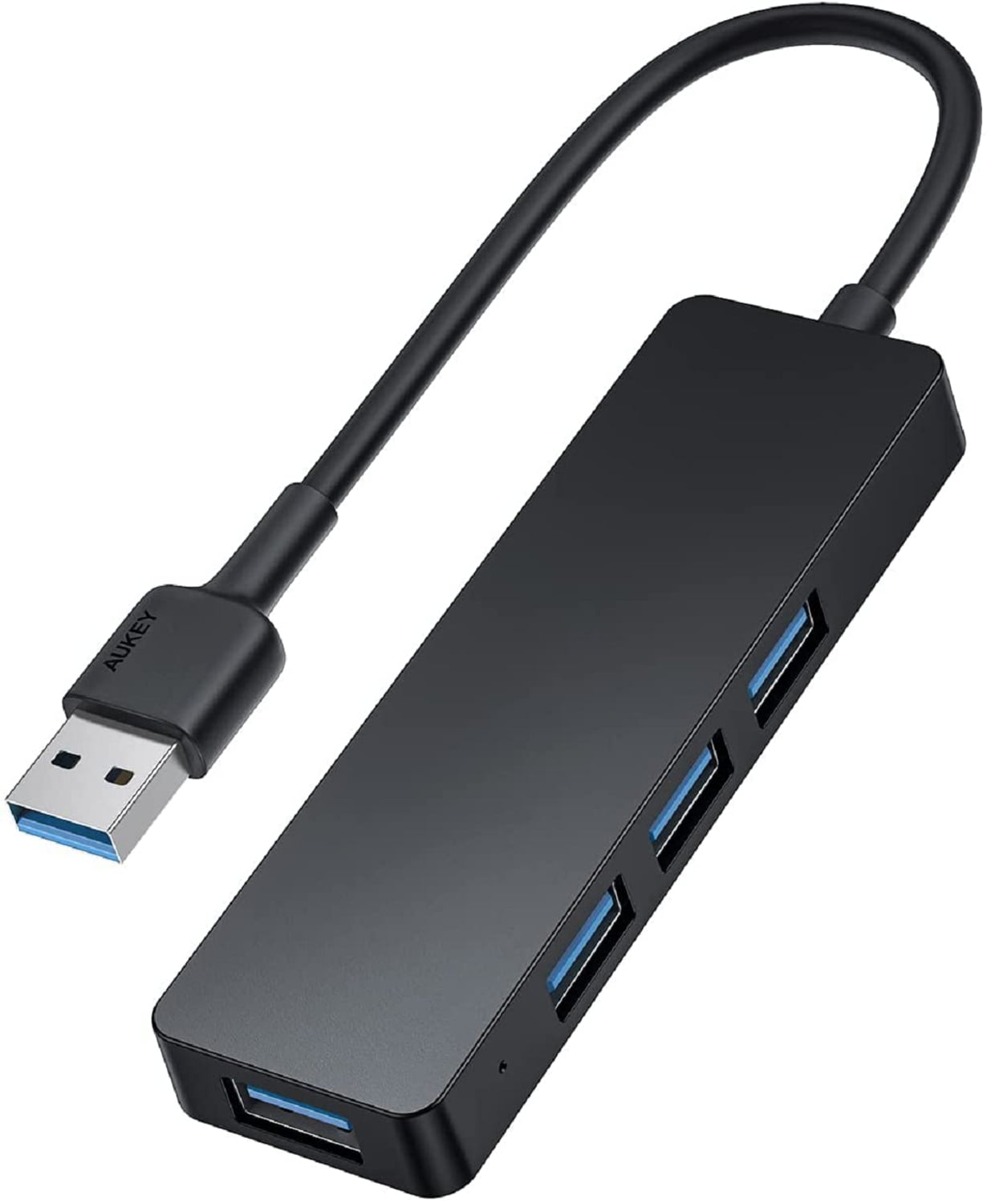AUKEY CB-H39, USB 3.0 Hub, 4-in-1 USB A Adapter mit 20CM Kabel, 5Gbps SuperSpeed Datenrate, kompatibel mit MacBook Air, Mac PRO/Mini, Surface PRO, Dell XPS 15* etc. - Bild 1