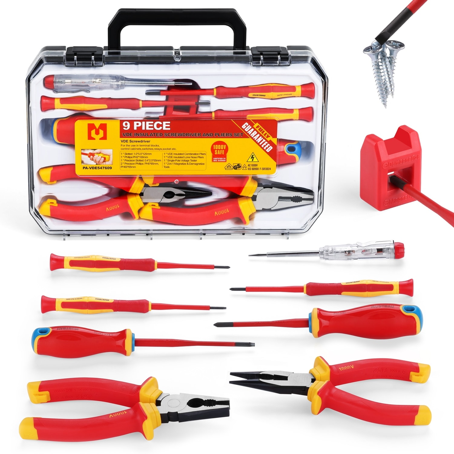 Mustbau 9 St&uuml;cke Schraubendreher-Satz Schlitz - Bild 1