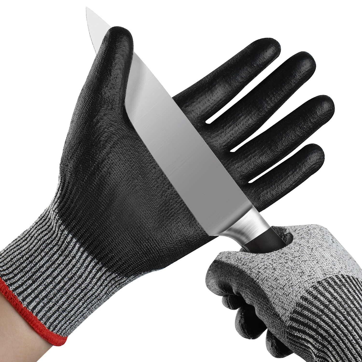 Mustbau Schnittschutz Handschuhe Level 3 Schutz f&uuml;r K&uuml;che, Garten & Baustelle, Gr&ouml;&szlig;e XL,6 Paar - Bild 1