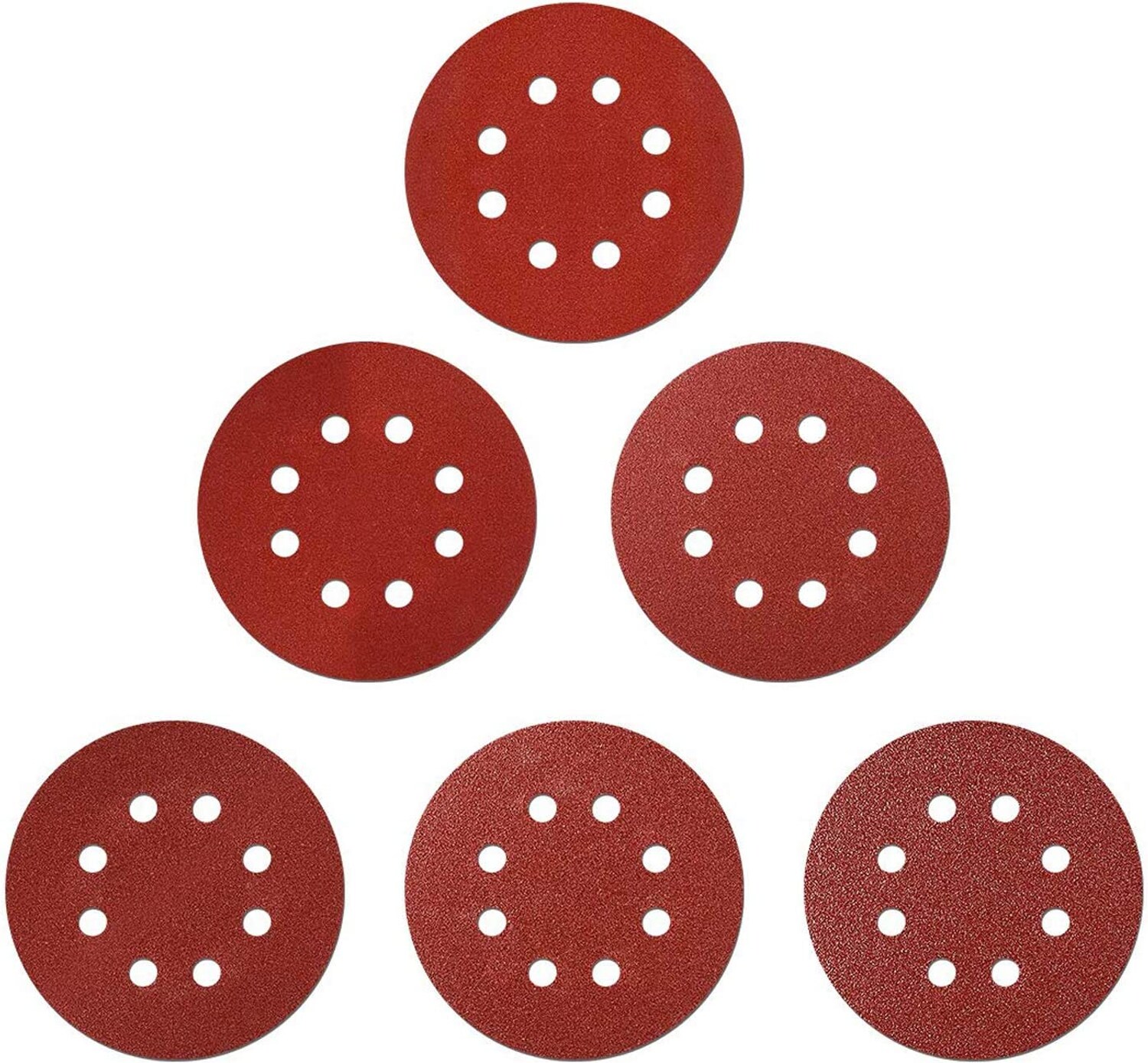 Tacklife ASD06C 125 mm verschlei&szlig;feste Schleifscheiben f&uuml;r Makita, Bosch, Tacklife, Dewalt, Ryobi Exzenterschleifer, 10 St&uuml;ck sortiert 40/60/80/100/120/150/180/240/320/400 - Bild 1