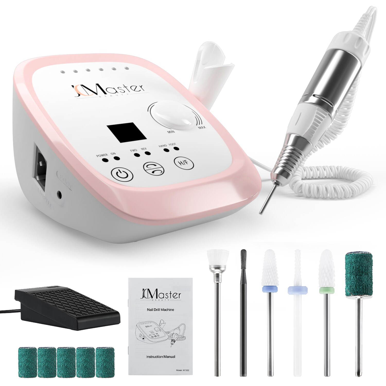 JCMaster Nagelfr&auml;se Fr&auml;ser N&auml;gel max. 35.000 U/Min, Elektrische Nagelfeile - Bild 1