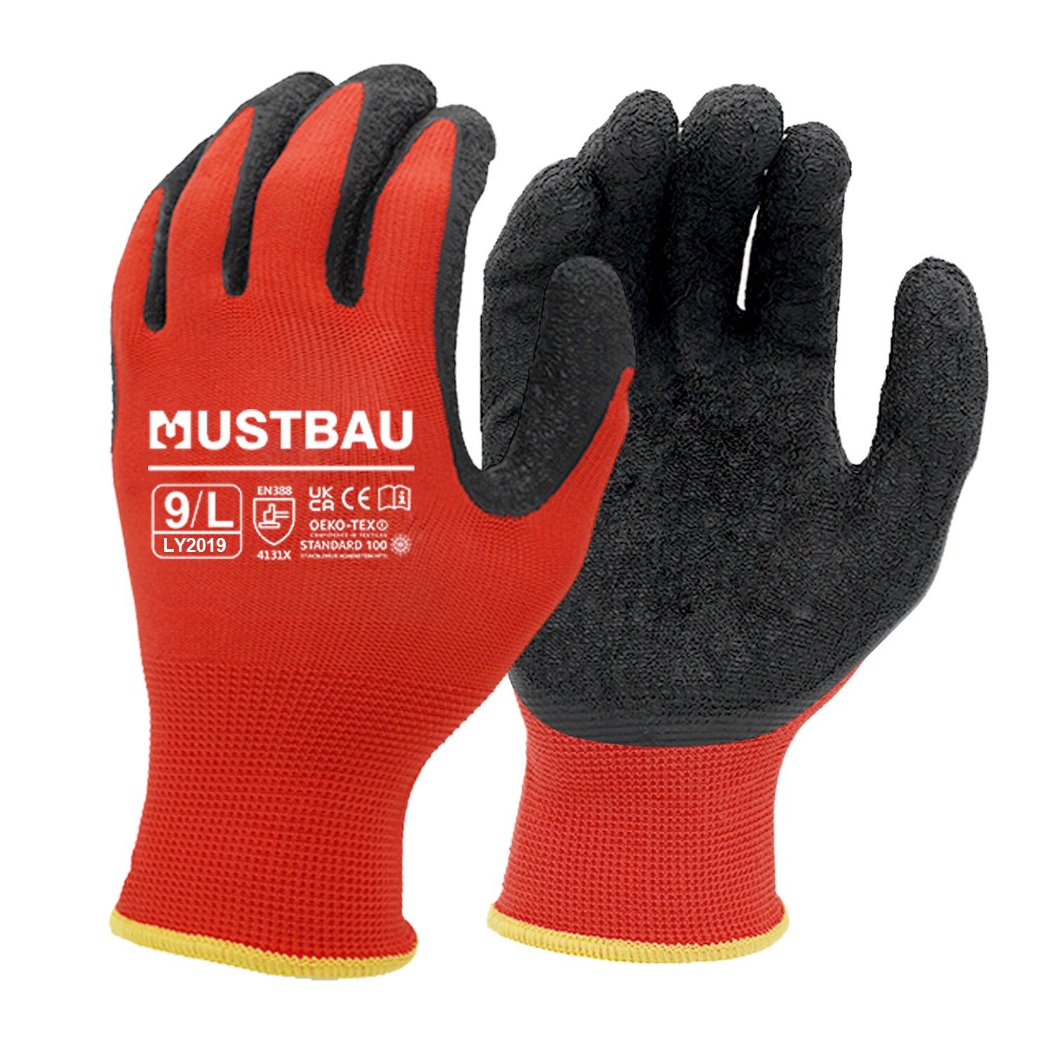 Mustbau Arbeitshandschuhe 3 Pack,Rutschfest Gartenhandschuhe Montagehandschuhe, SIZE: XL - Bild 1