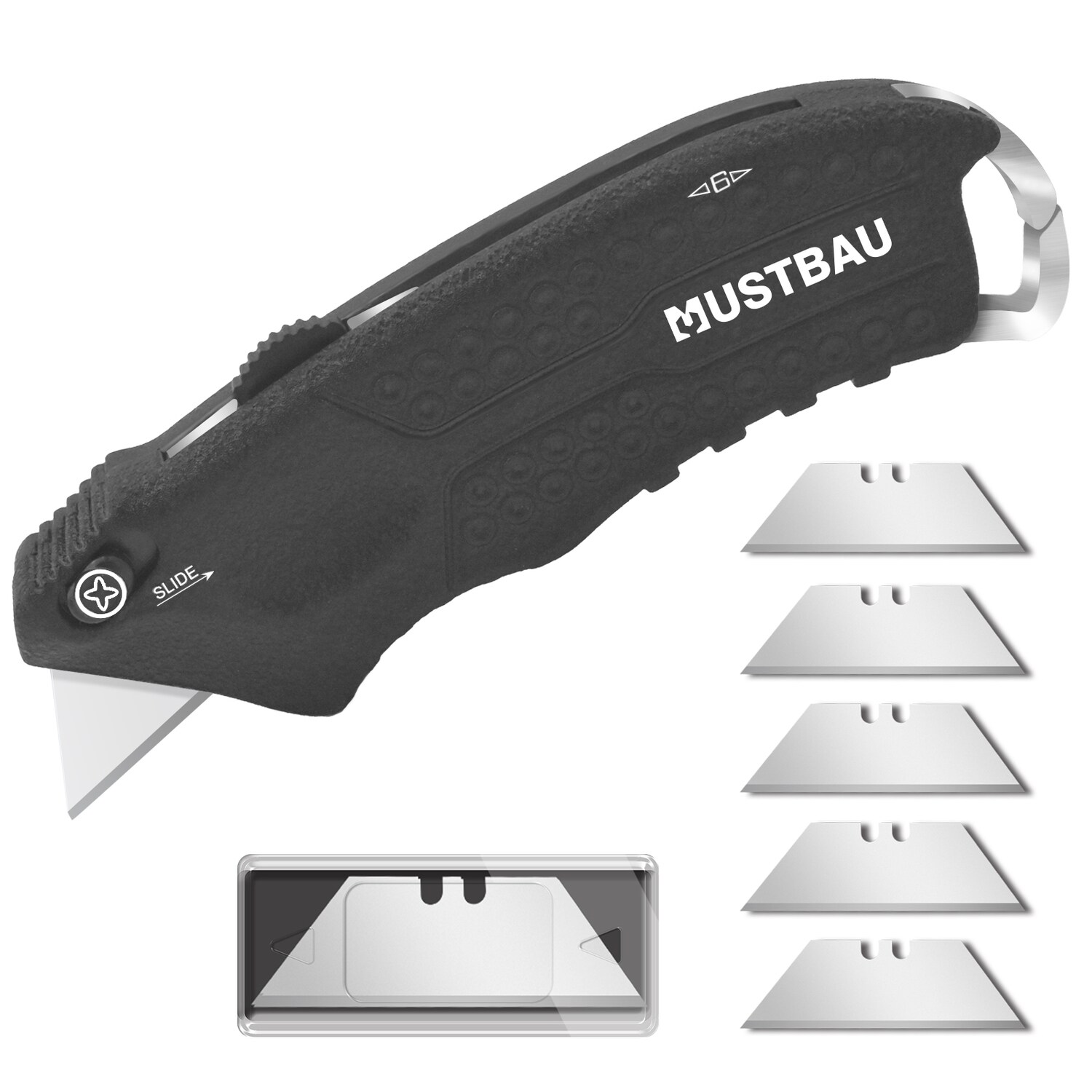 Mustbau Taschenmesser Klappmesser mit 5 SK5 Klingen - Bild 1