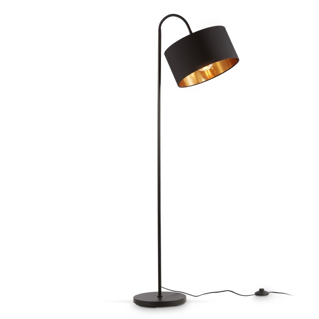 Stehleuchte, schwarz-gold, 1xE27/60W max. exkl. | 04057722006663