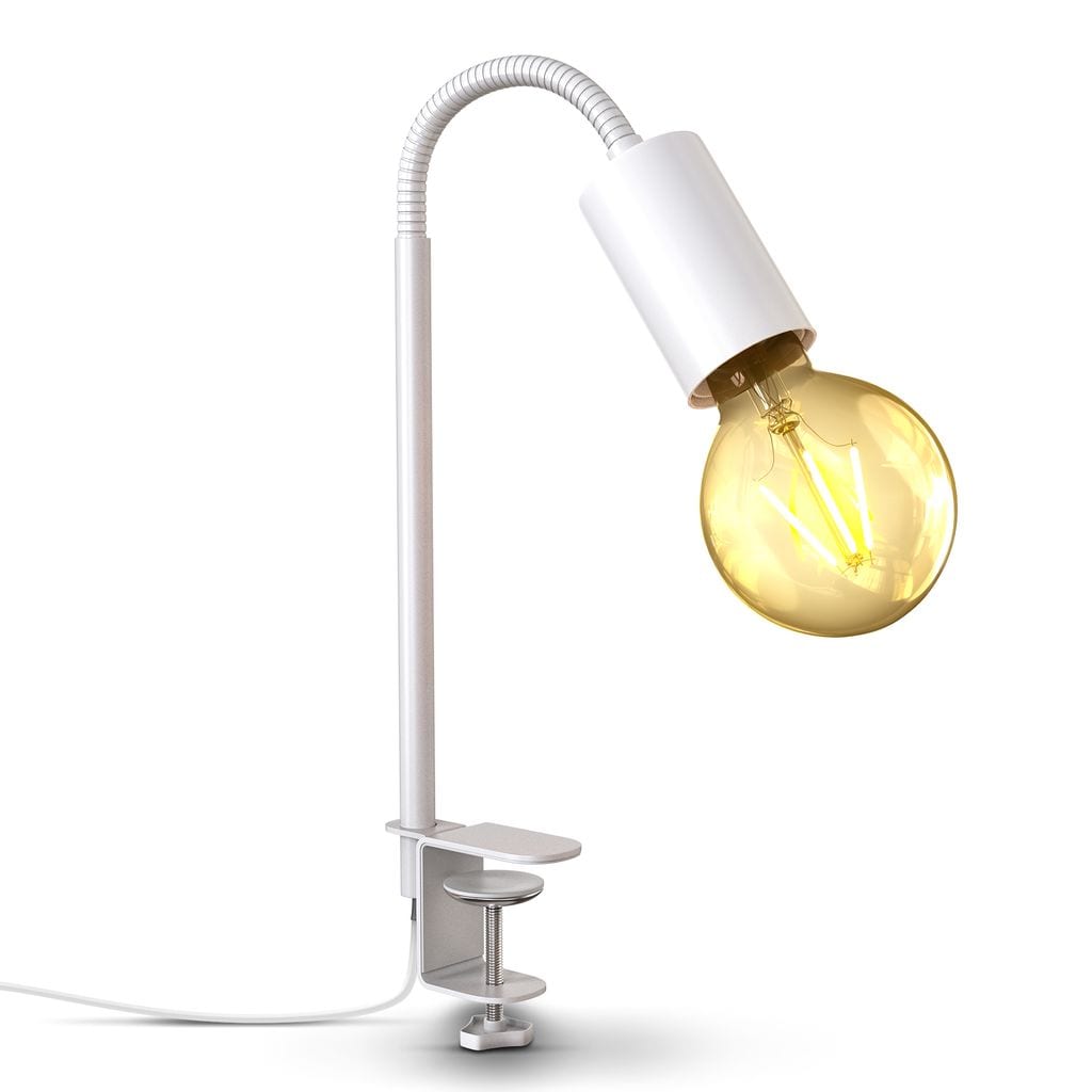 Klemmleuchte, wei&szlig;, 1x/E27 / max. 10W exkl. - Bild 1