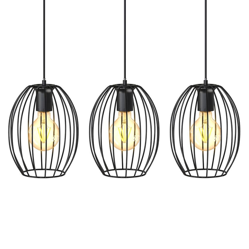 Pendelleuchte, schwarz, 3xE27 max. 60W exkl. | 04057722007080
