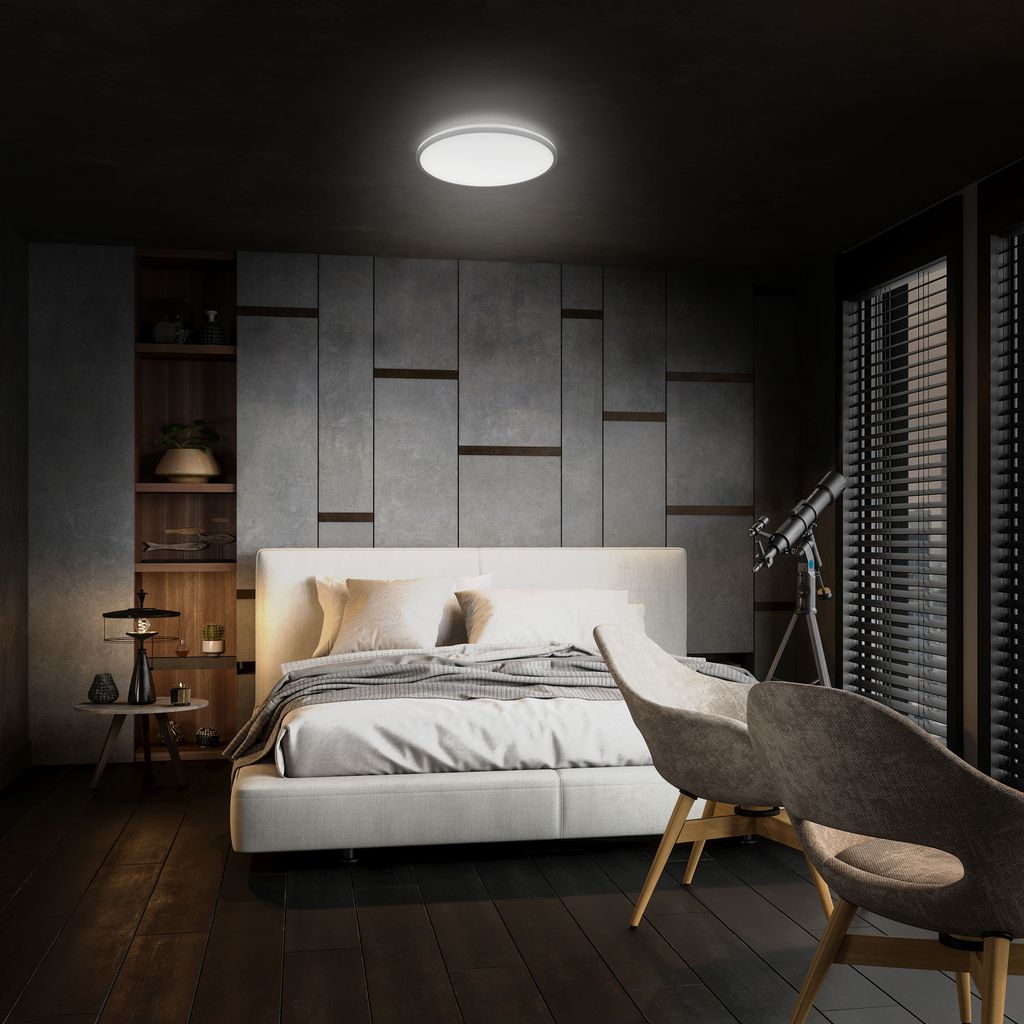 LED Deckenleuchte, schwarz, 1xLED/24W - Bild 1