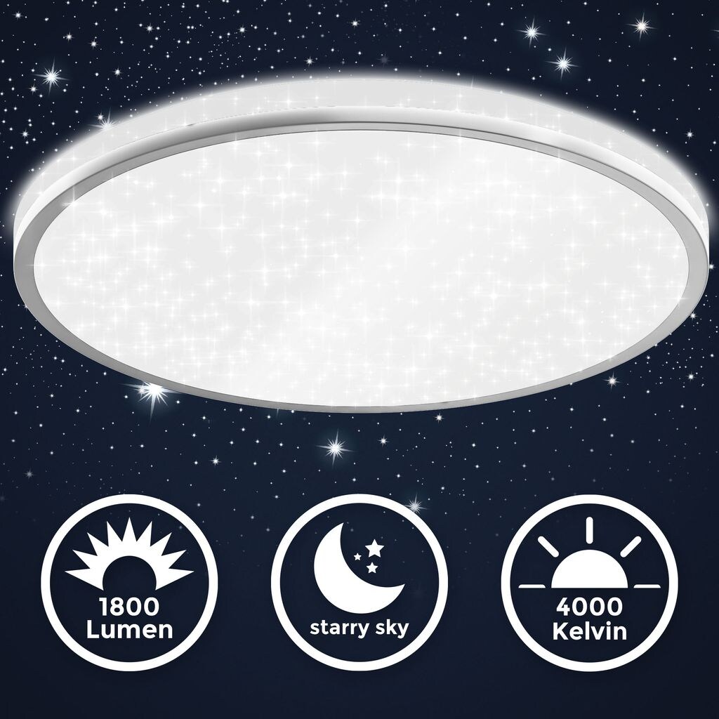 LED Deckenleuchte,Sternendekor, silber, LED/18 - Bild 1