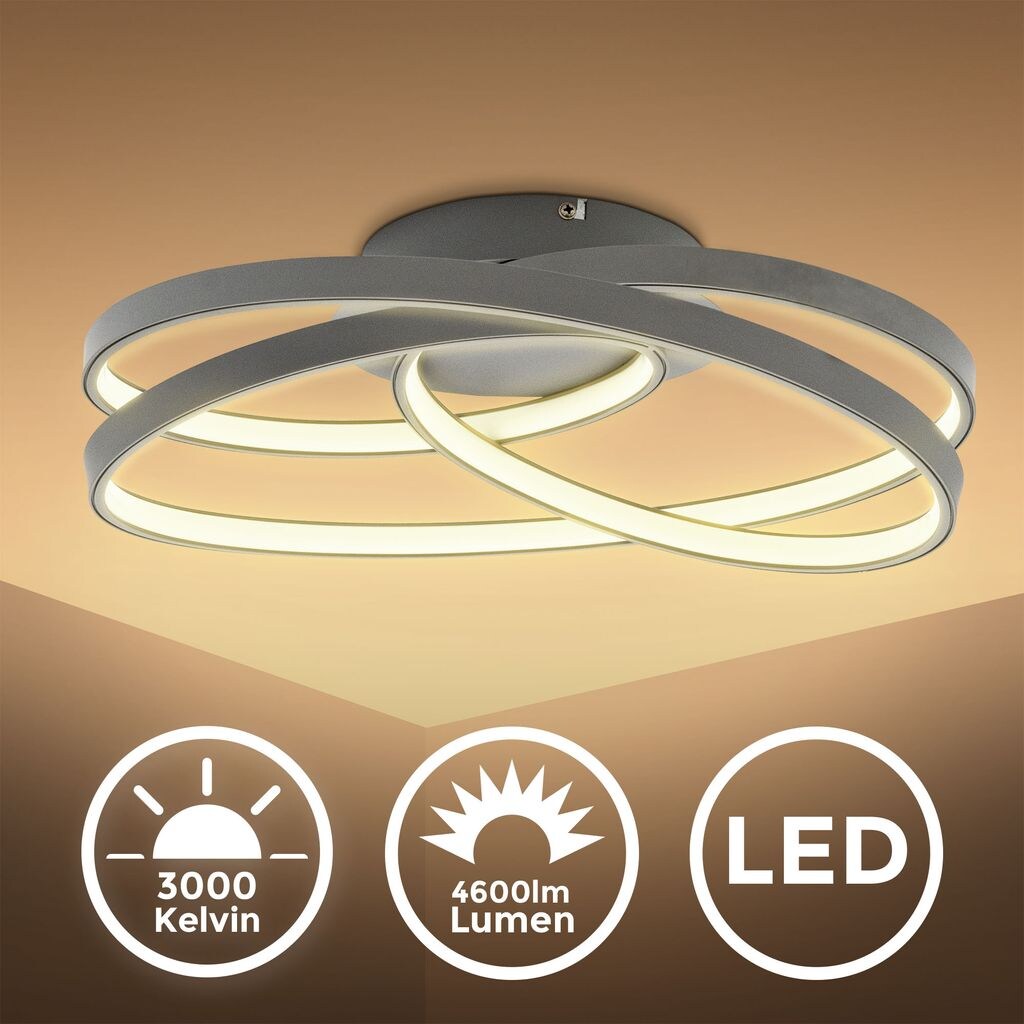 LED Deckenleuchte, silberfarbig, LED/35W - Bild 1