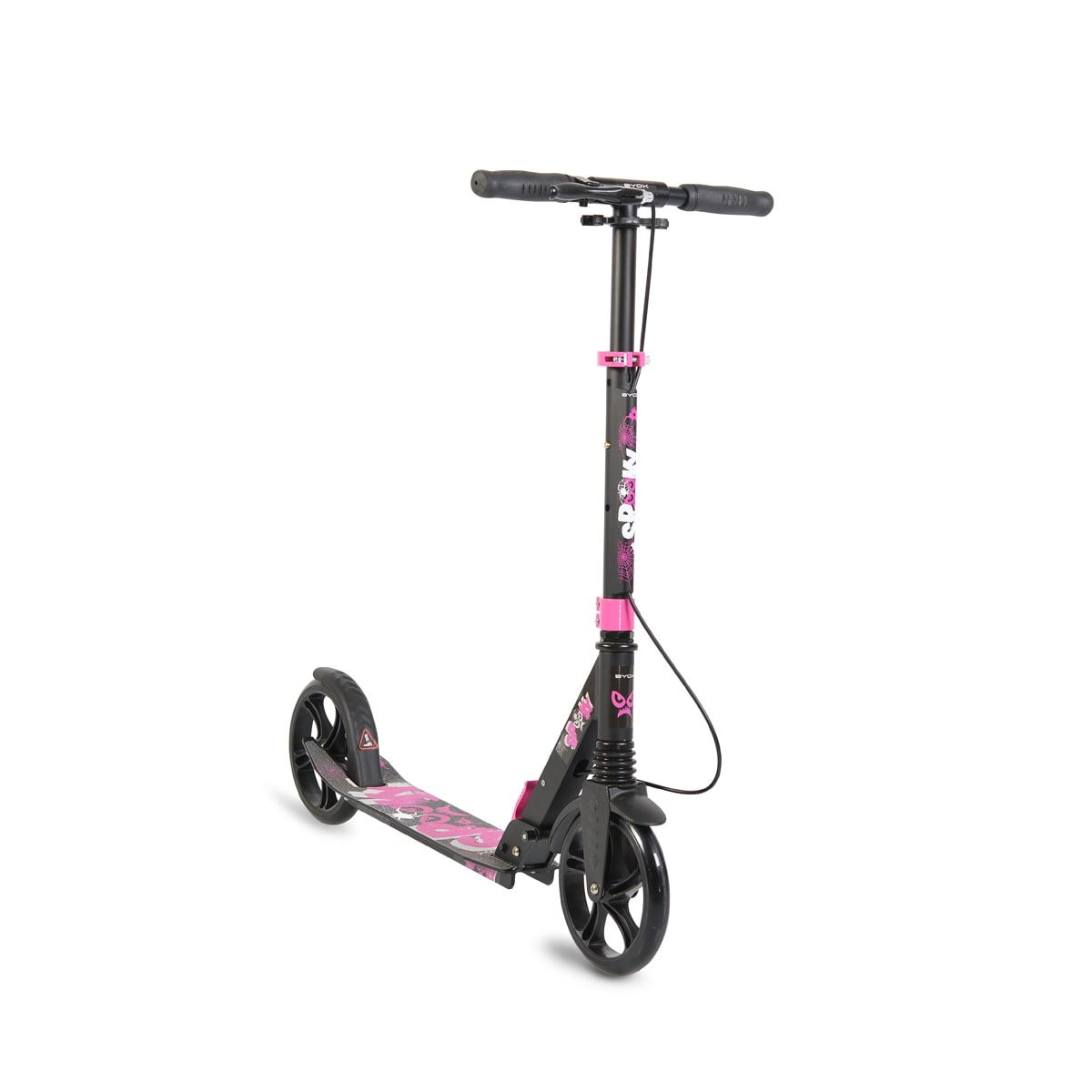 Byox Kinderroller Spooky klappbar, bis 100 kg, Bremse, Sto&szlig;d&auml;mpfer vorne, ABEC-7 in pink - Bild 1