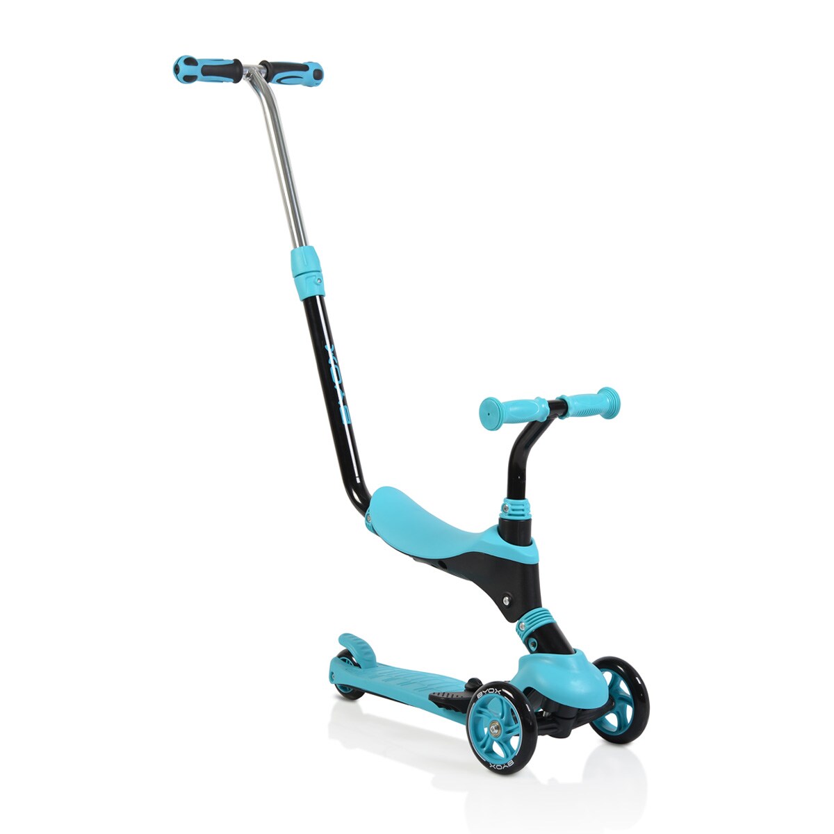 Byox Kinderroller Tristar 3 in 1 Roller Rutscher Schiebestange PU Räder ABEC-5 blau | 03800146225476