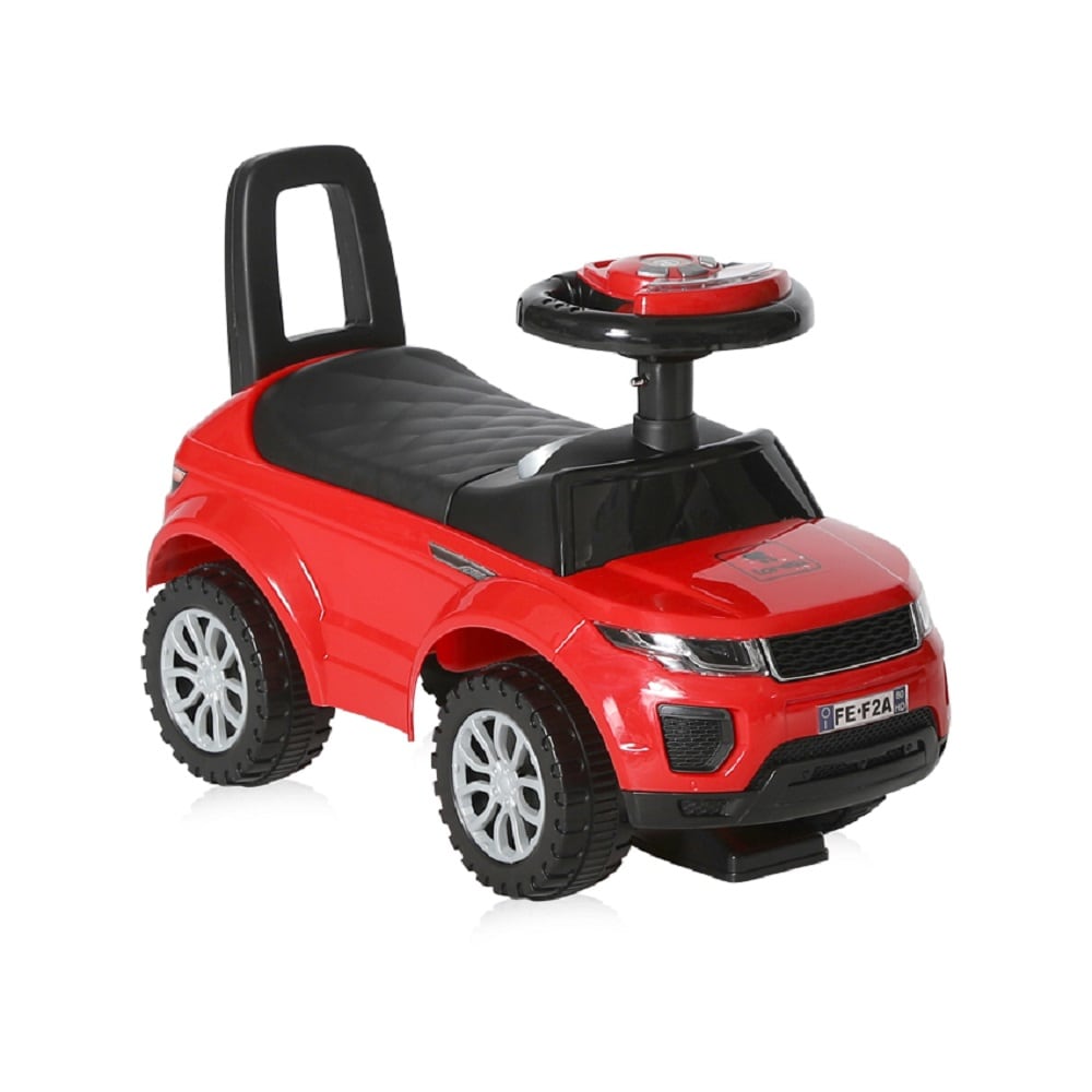 Lorelli Rutscher 2 in 1 Kinderauto Off Road Musikfunktion R&uuml;ckenlehne ab 12 Mon. in rot - Bild 1
