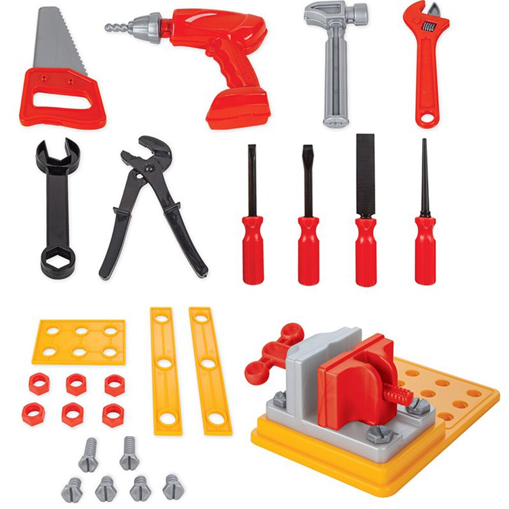 Pilsan Kinder-Werkzeugkasten 03248 Tragegriff Inhalt 34-teiliges Kinderwerkzeug gelb - Bild 1