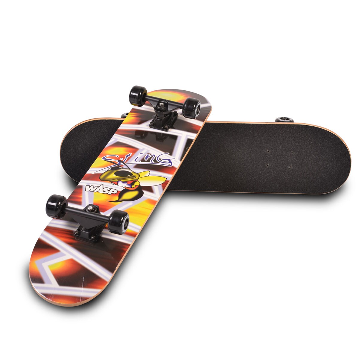 Moni Kinder Skateboard Lux 3006, ABEC-5 Lager 85A-PU-R&auml;der Deckgr&ouml;&szlig;e 79 x 21 cm braun - Bild 1