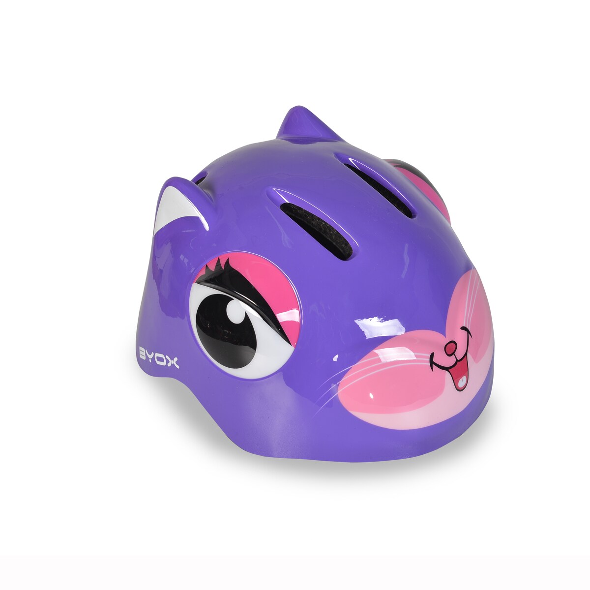 Byox Schutzhelm Y26 Kati Gr&ouml;&szlig;e S 48 - 54 cm einstellbar 4 L&ouml;cher LED-Beleuchtung in lila - Bild 1