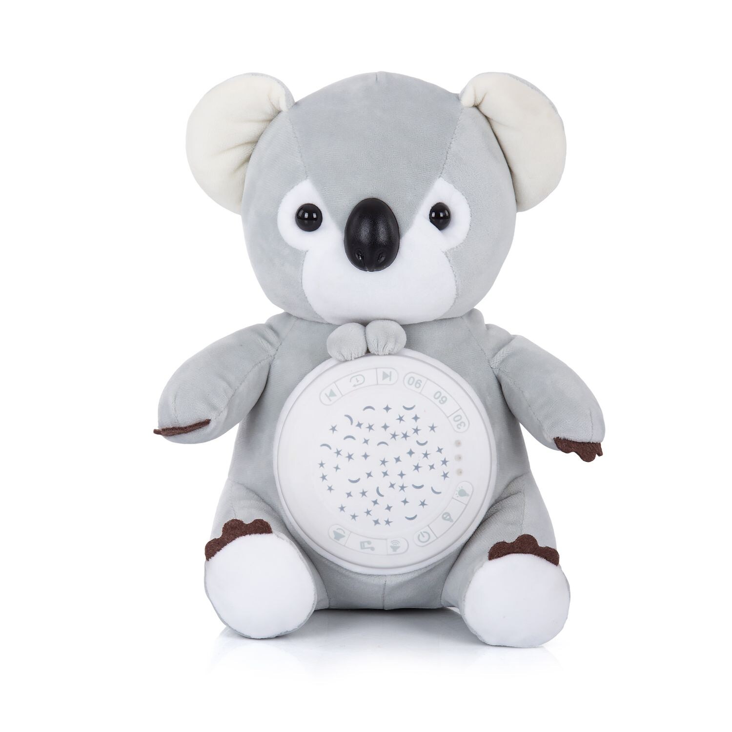 Chipolino Musik Plüschtier Koala, 12 verschiedene Melodien, Projektor, Timer grau | 03800931038922
