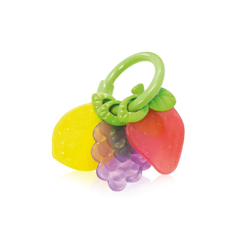 Lorelli, Bei&szlig;ring Fr&uuml;chte, unterst&uuml;tzt beim Zahnen, Greifling, Rassel ab Geburt gr&uuml;n - Bild 1