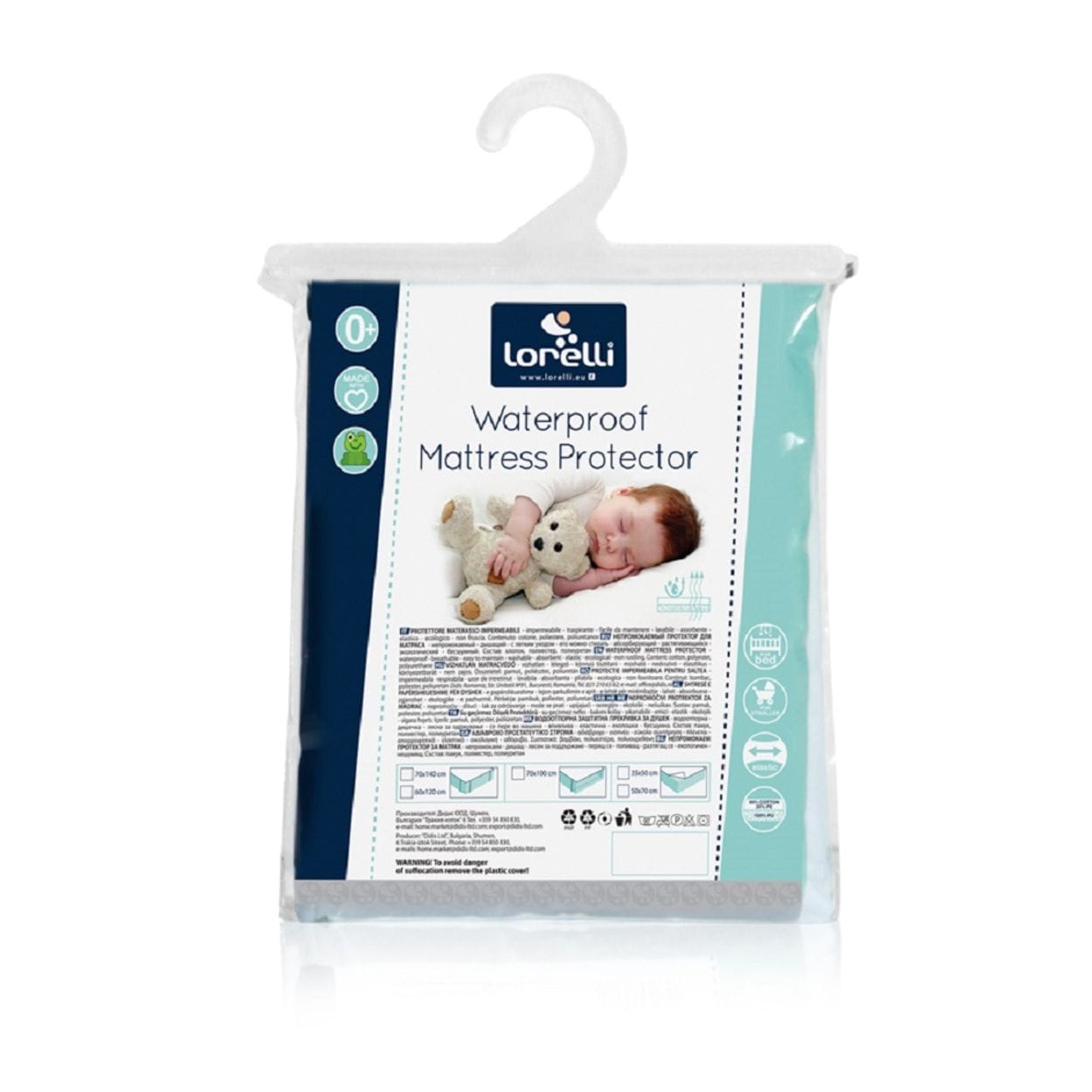 Lorelli Babybett Matratzenschoner, wei&szlig;, Gr&ouml;&szlig;e 70 x 140 cm, wasserdicht - Bild 1