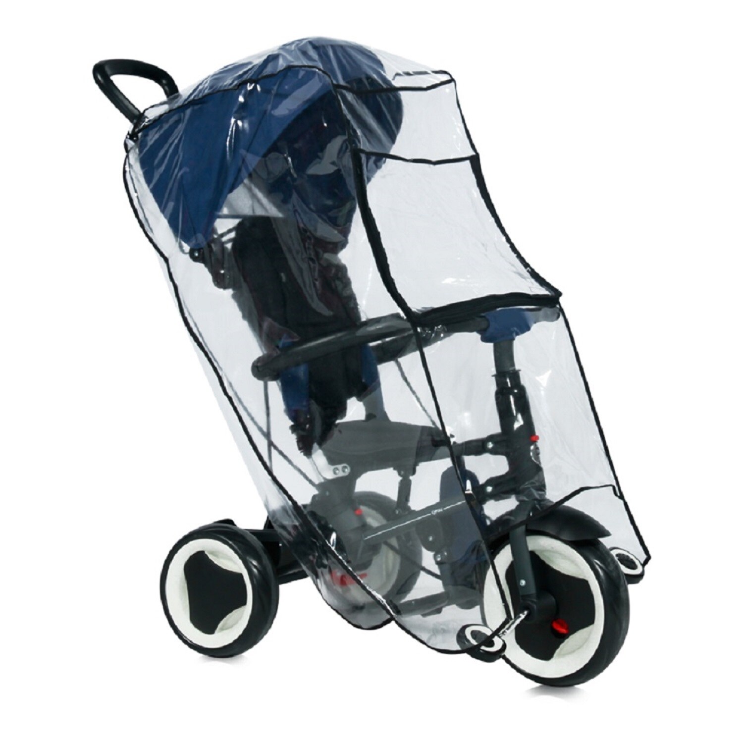 Lorelli Universal Regenschutz, Kinder Dreirad, Schutz vor Regen und Wind transparent | 03800151975601
