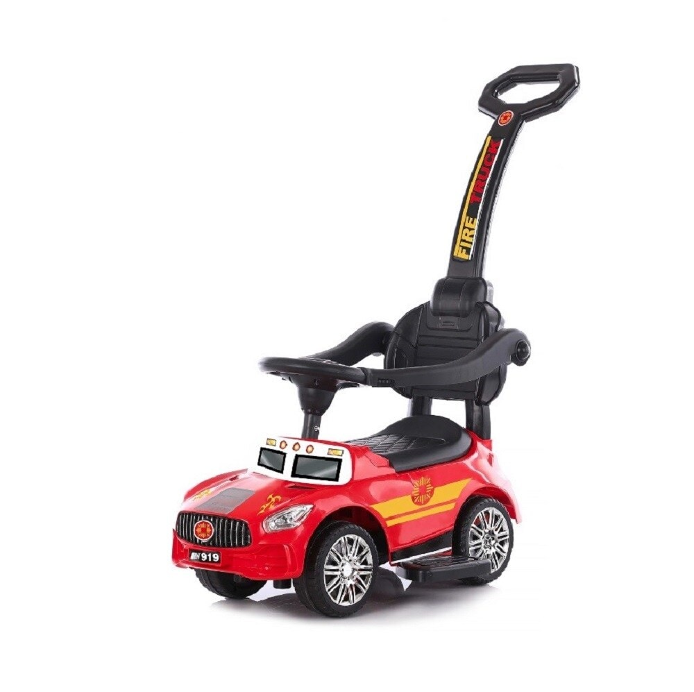 Chipolino Rutscher 2 in 1 Fire Truck, Schubstange, bequemer Sitz, Musikfunktion rot - Bild 1