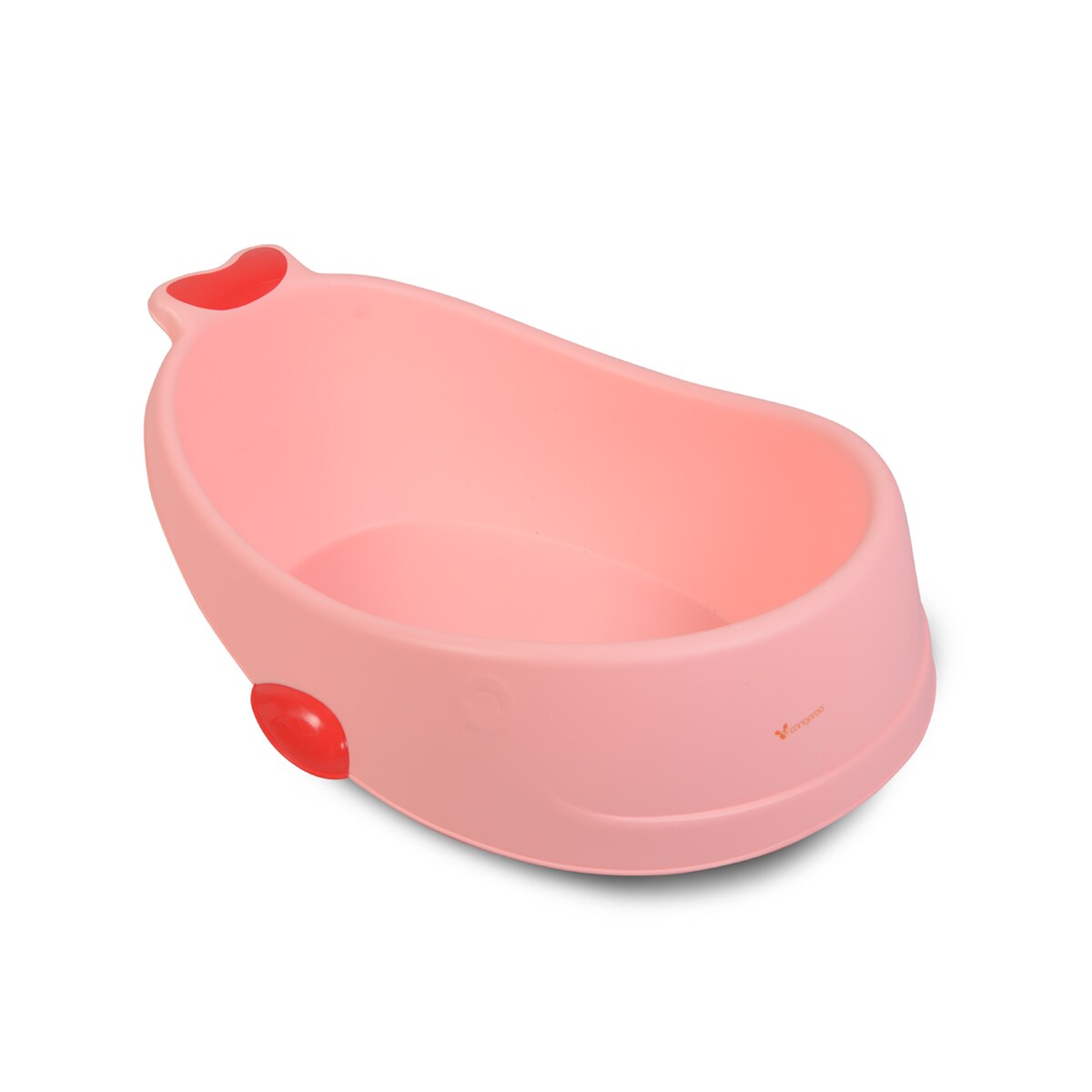 Moni Babybadewanne Zanzibar, platzsparend, Wasserablauf mit Deckel, ab Geburt pink