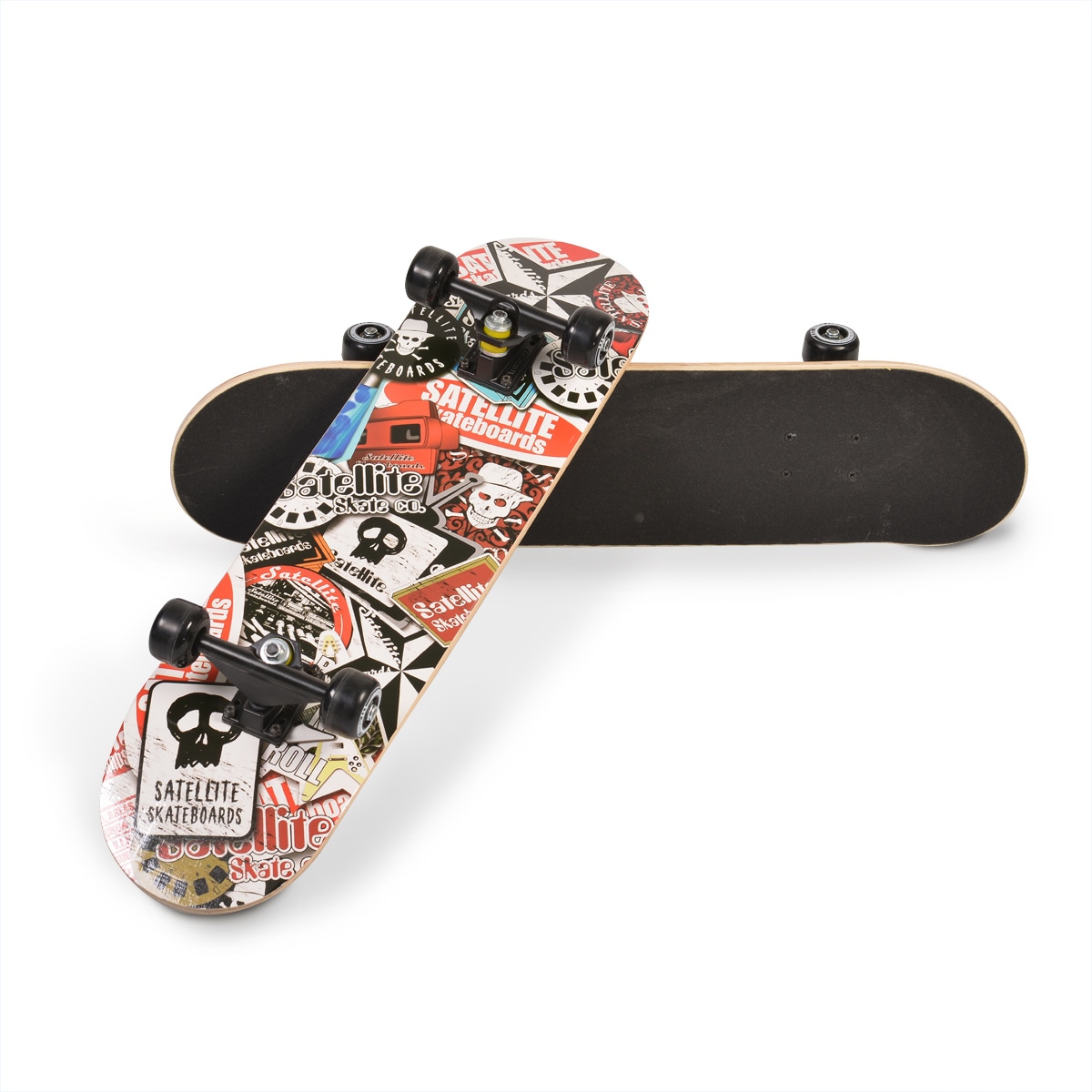 Neon-Skateboard Für Kids – 55 Cm Brett Mit Bunten Rädern & ABEC-7 Lagern, Rutschfestes Kunststoff-Deck