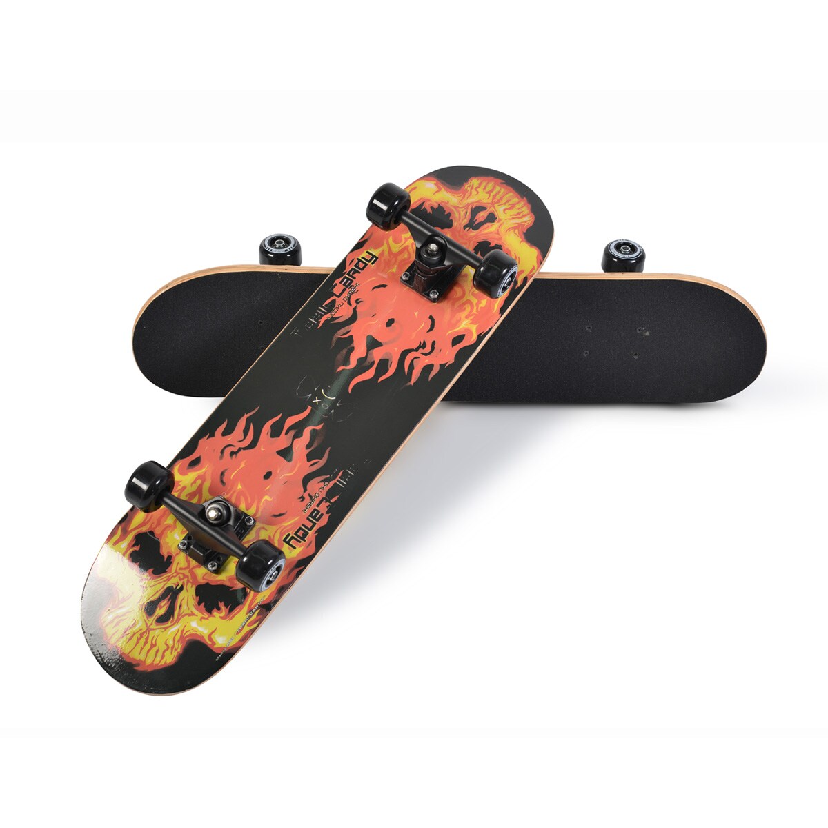 Moni Kinder Skateboard Lux 3006, ABEC-5 Lager, 85A-PU-R&auml;der, Deckgr&ouml;&szlig;e 79x21cm schwarz - Bild 1
